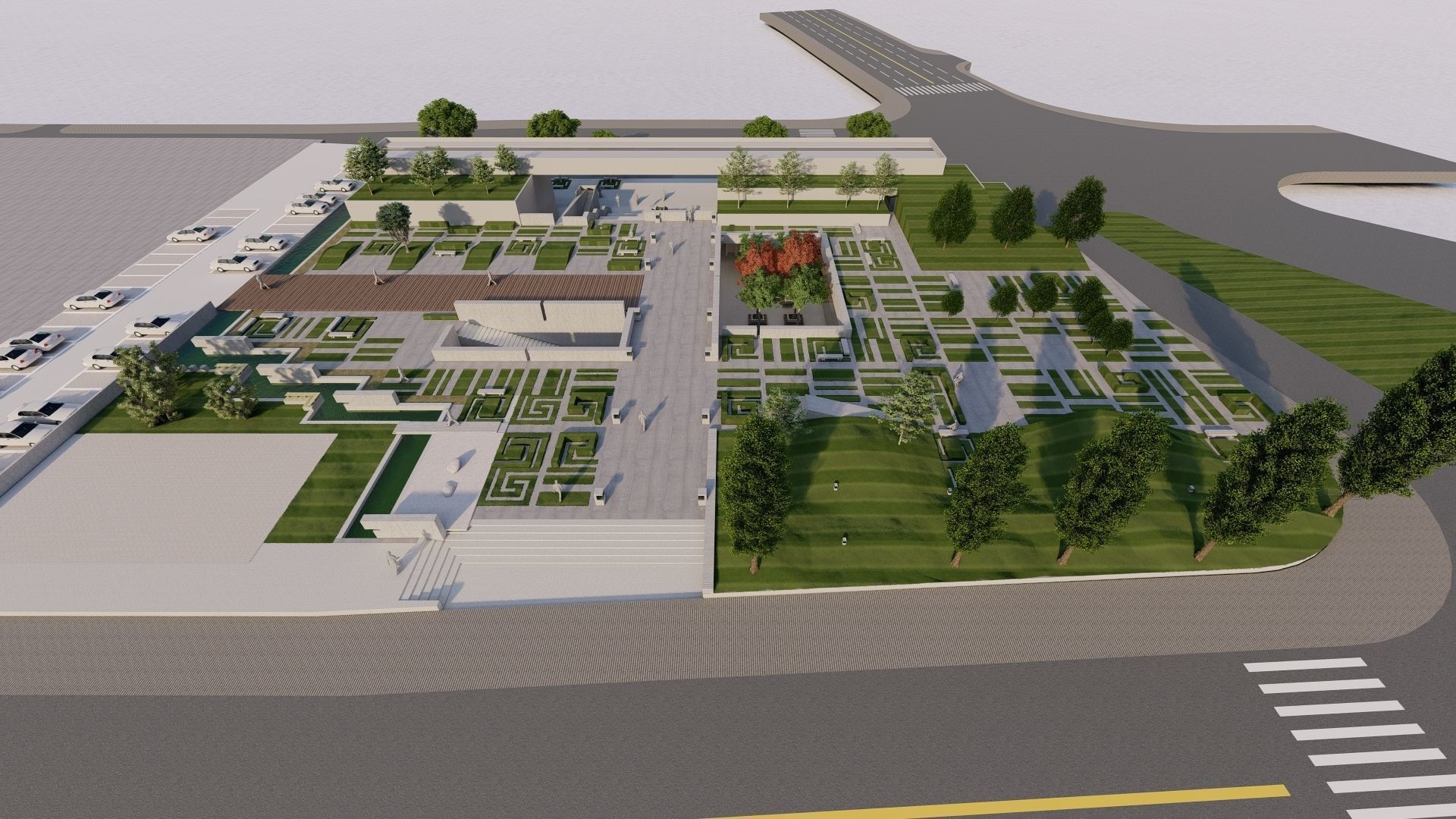 public park-Private Park Landscape 3D model_7