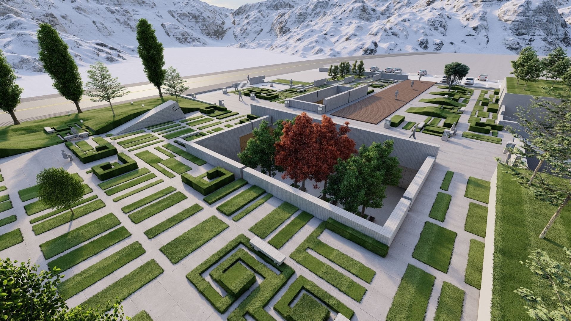 public park-Private Park Landscape 3D model_1