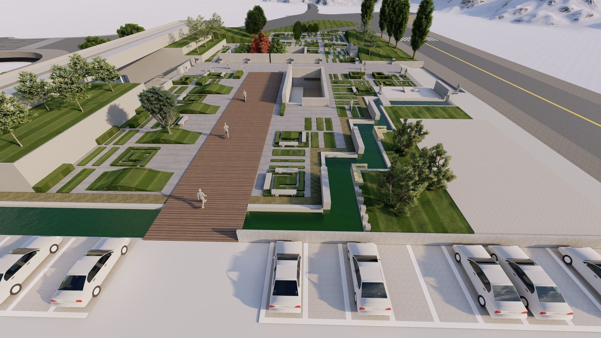 public park-Private Park Landscape 3D model_4
