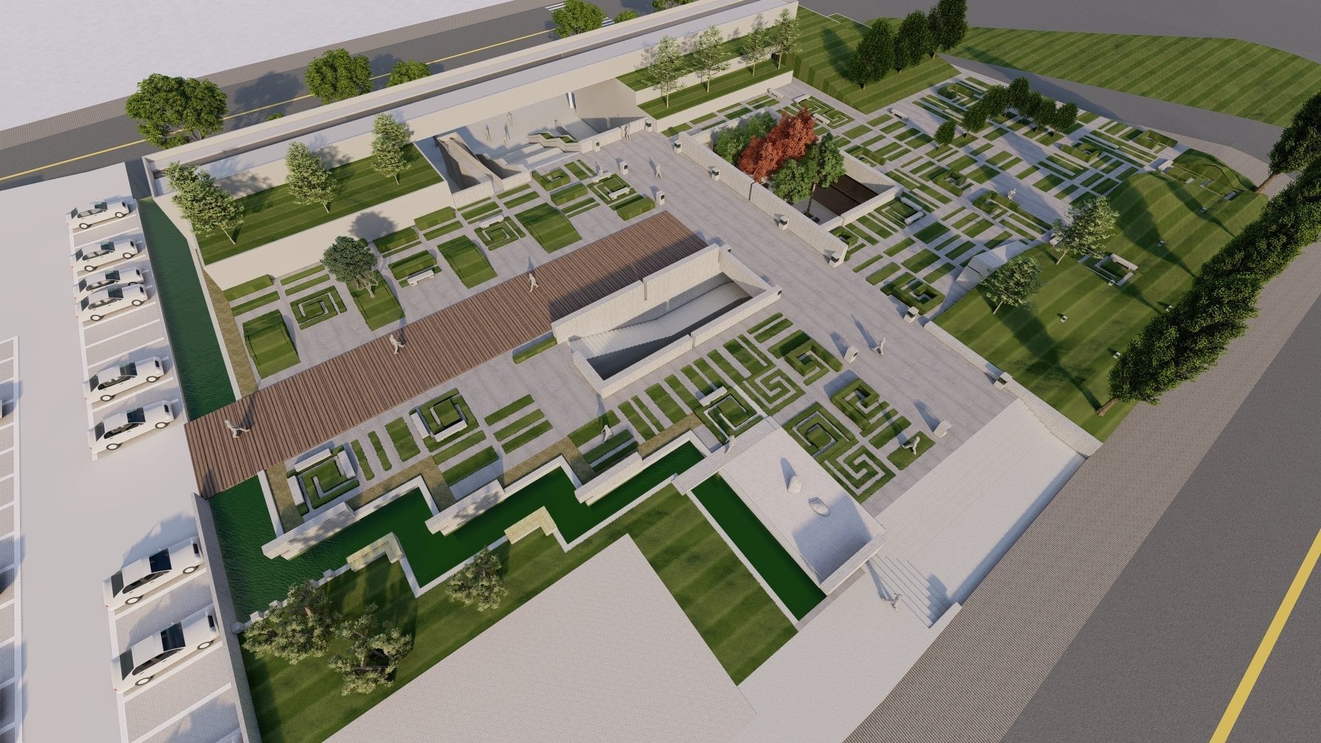 public park-Private Park Landscape 3D model_8