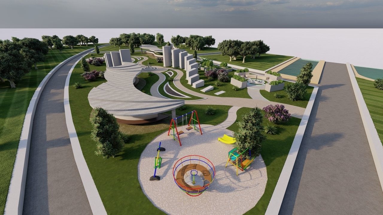 public park-Private Park Landscape 3D model_5