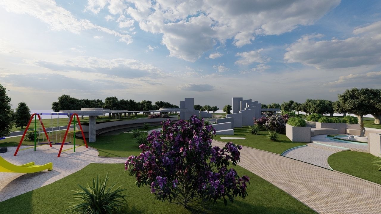 public park-Private Park Landscape 3D model_4