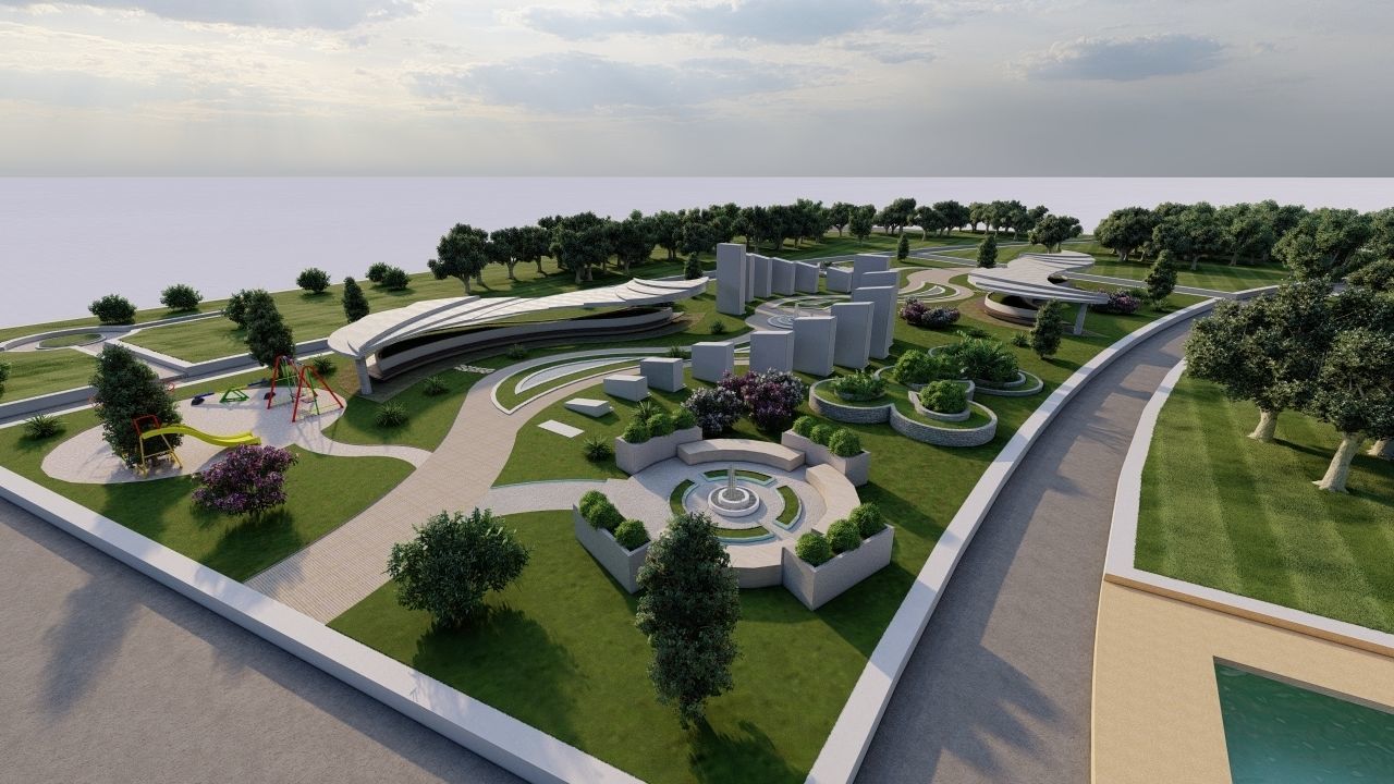 public park-Private Park Landscape 3D model_6