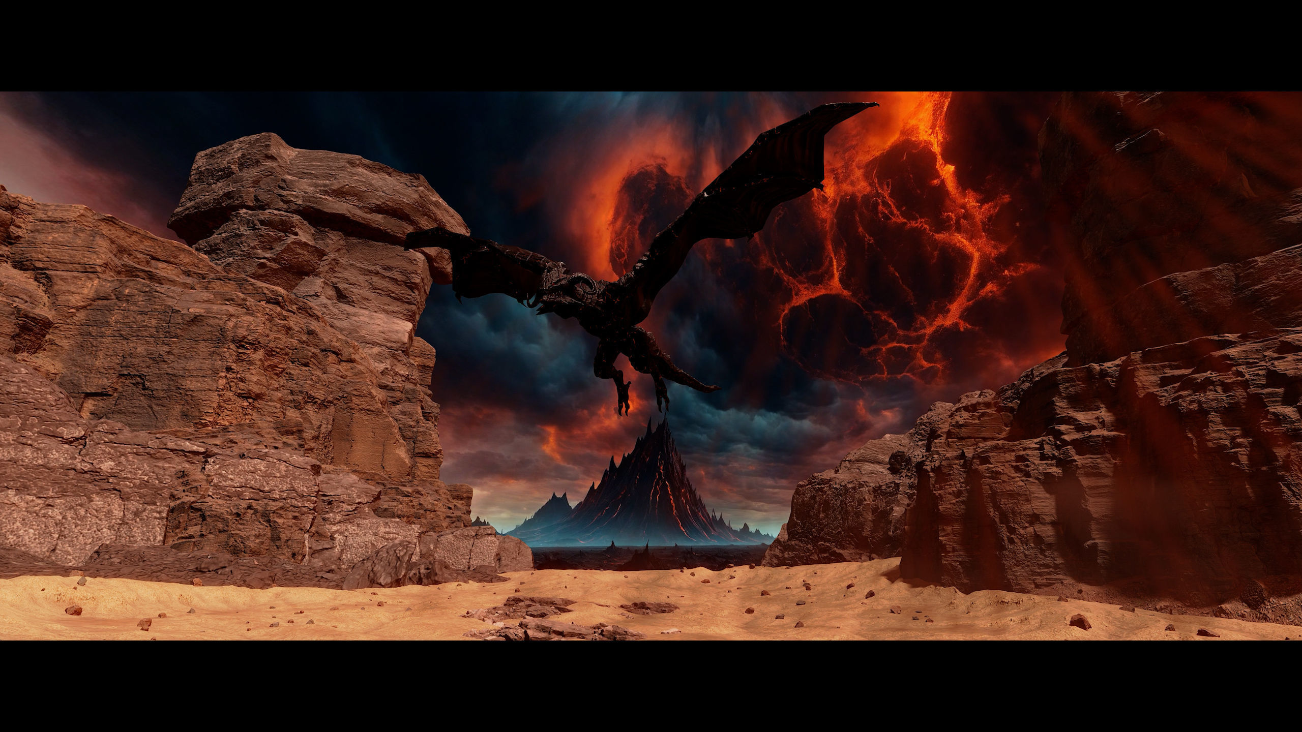 Hell Wyvern - Infernal Dragon Low-poly 3D model_40