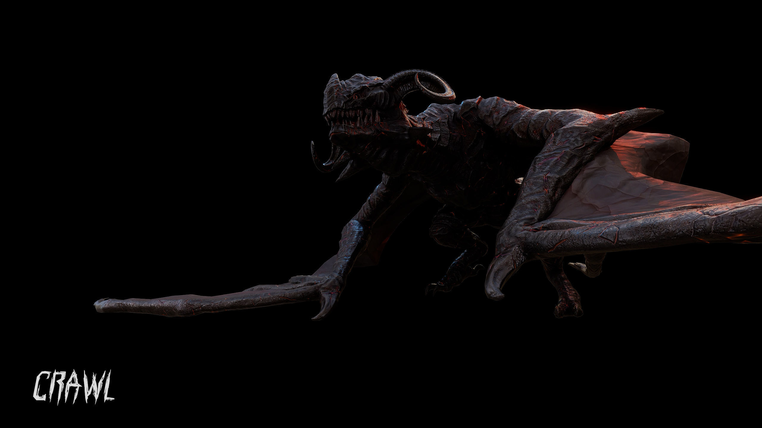 Hell Wyvern - Infernal Dragon Low-poly 3D model_18