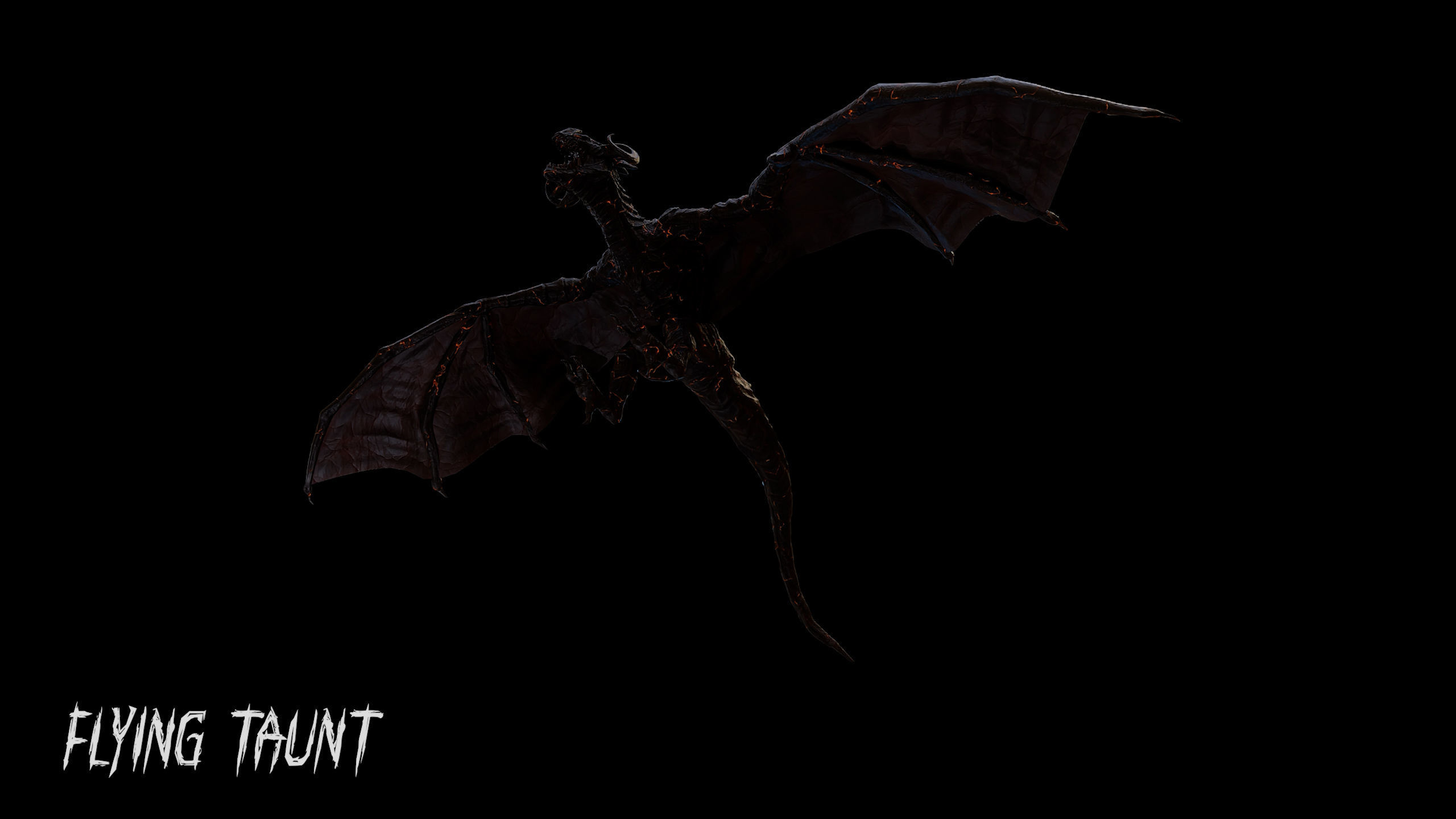 Hell Wyvern - Infernal Dragon Low-poly 3D model_30
