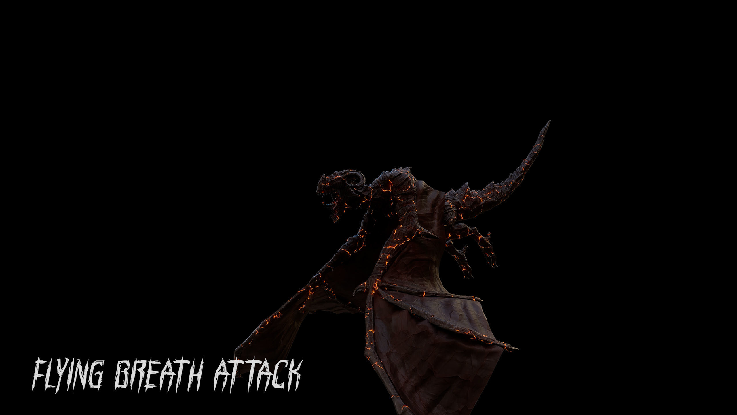 Hell Wyvern - Infernal Dragon Low-poly 3D model_33