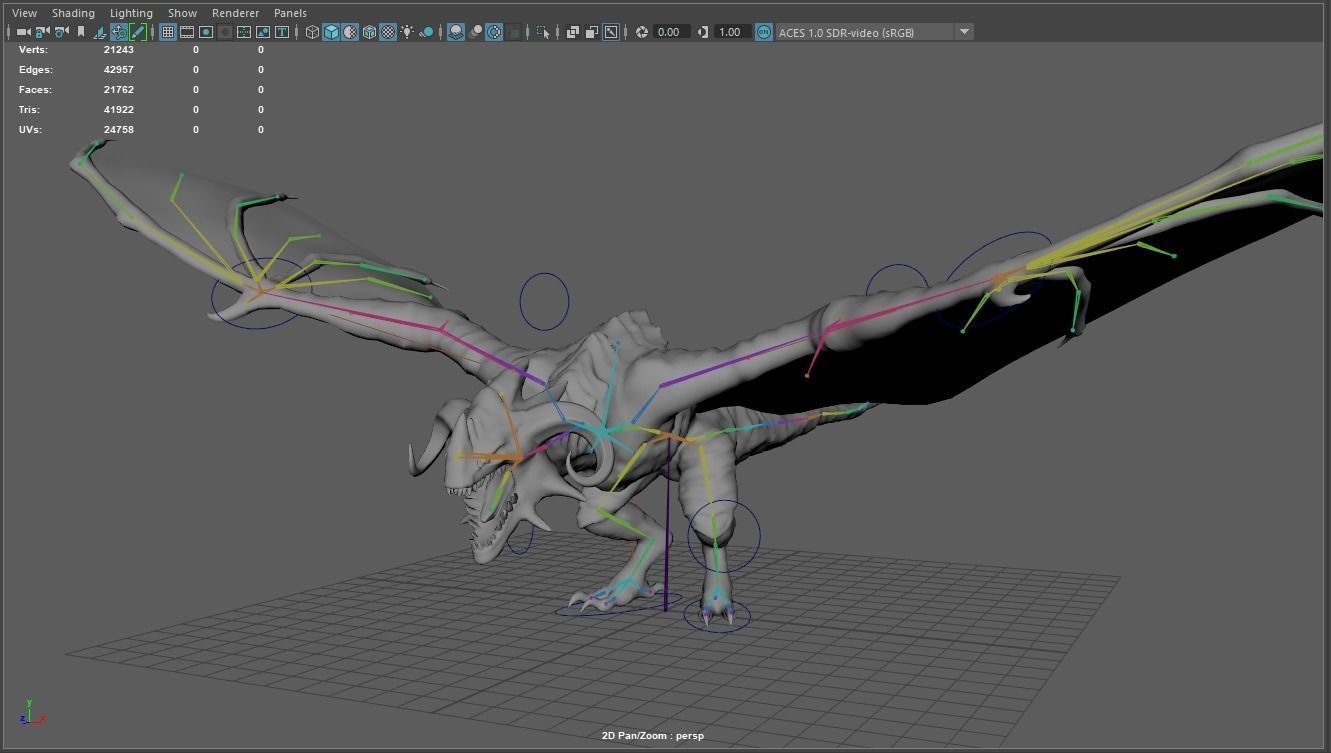 Hell Wyvern - Infernal Dragon Low-poly 3D model_12