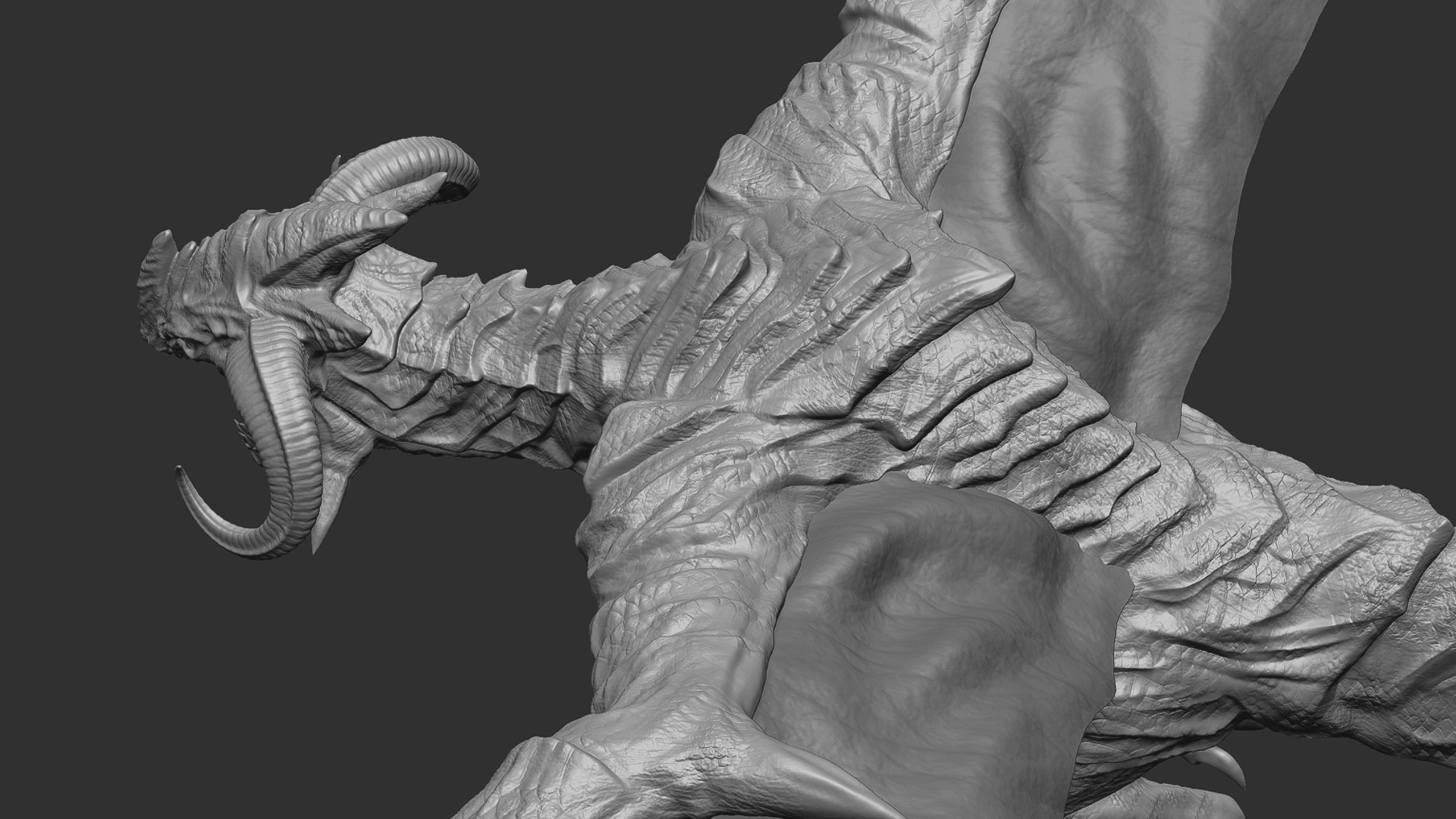 Hell Wyvern - Infernal Dragon Low-poly 3D model_24