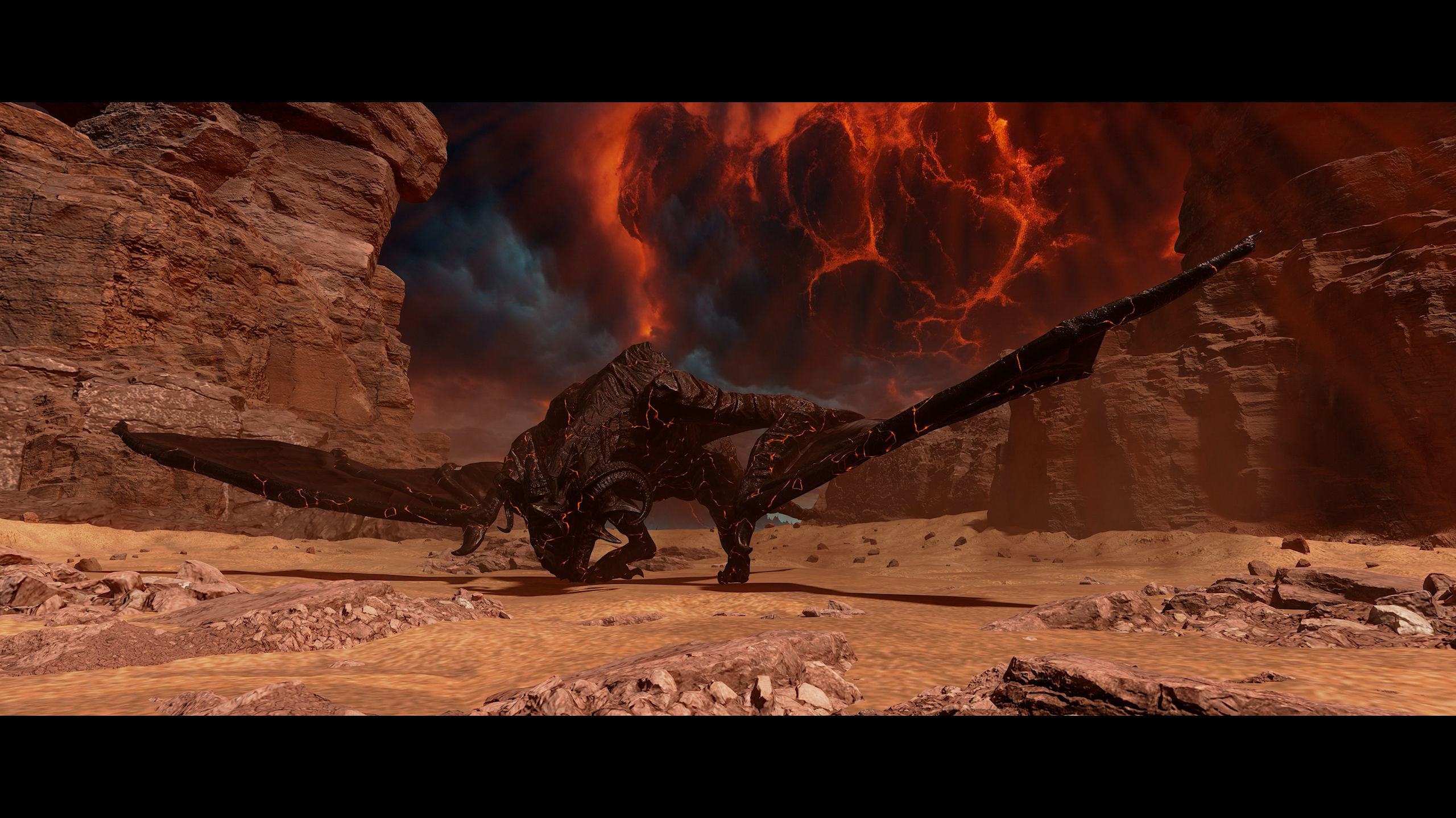 Hell Wyvern - Infernal Dragon Low-poly 3D model_8