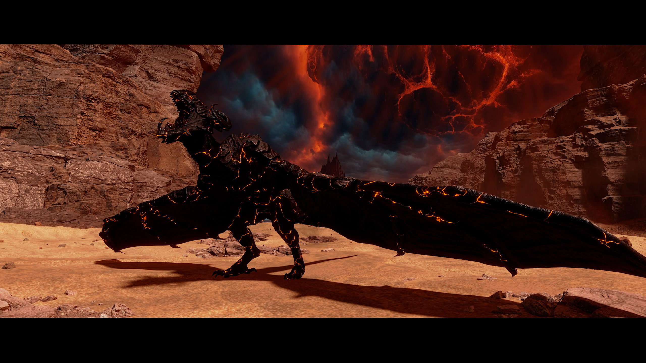 Hell Wyvern - Infernal Dragon Low-poly 3D model_38