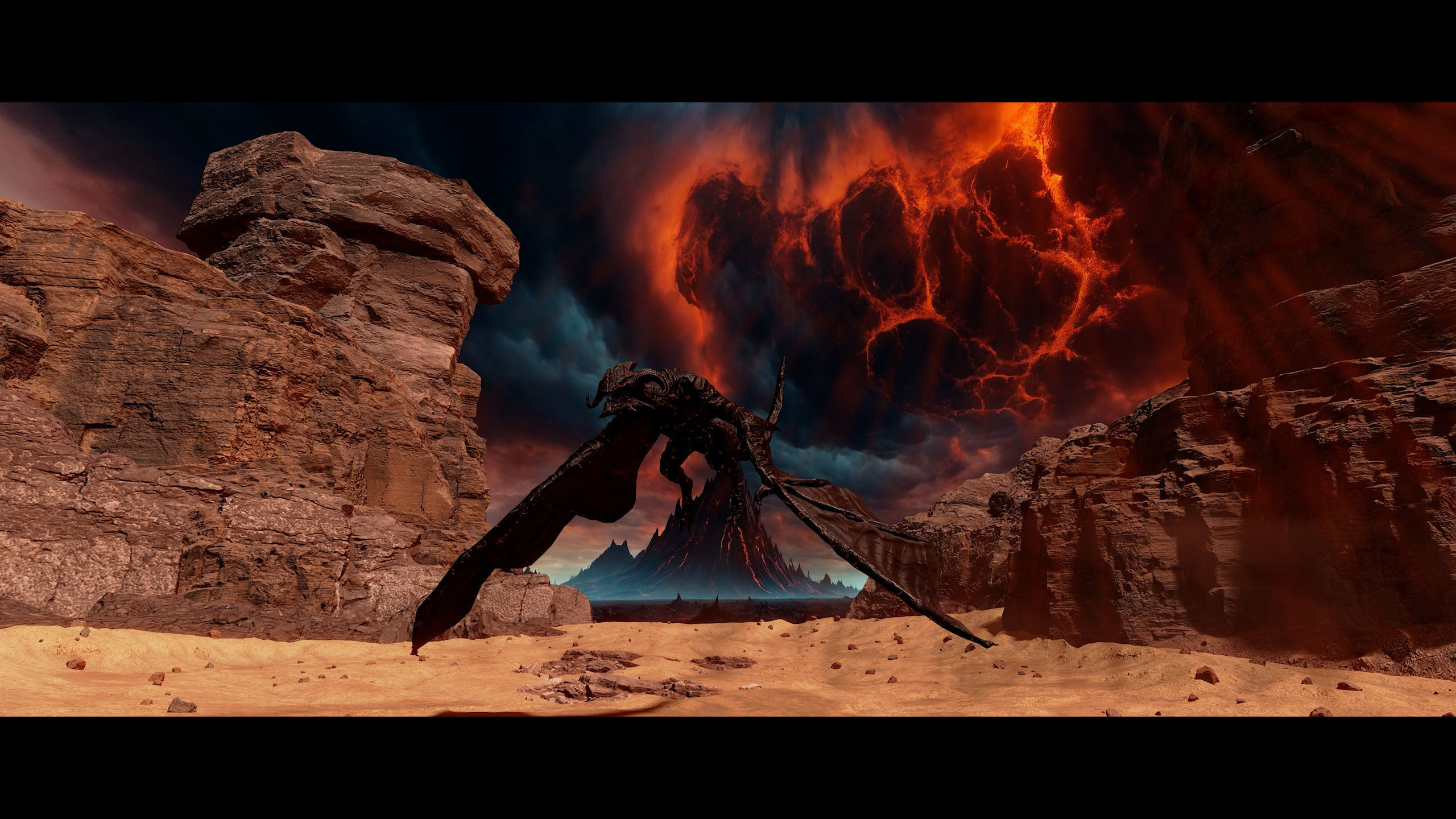 Hell Wyvern - Infernal Dragon Low-poly 3D model_39