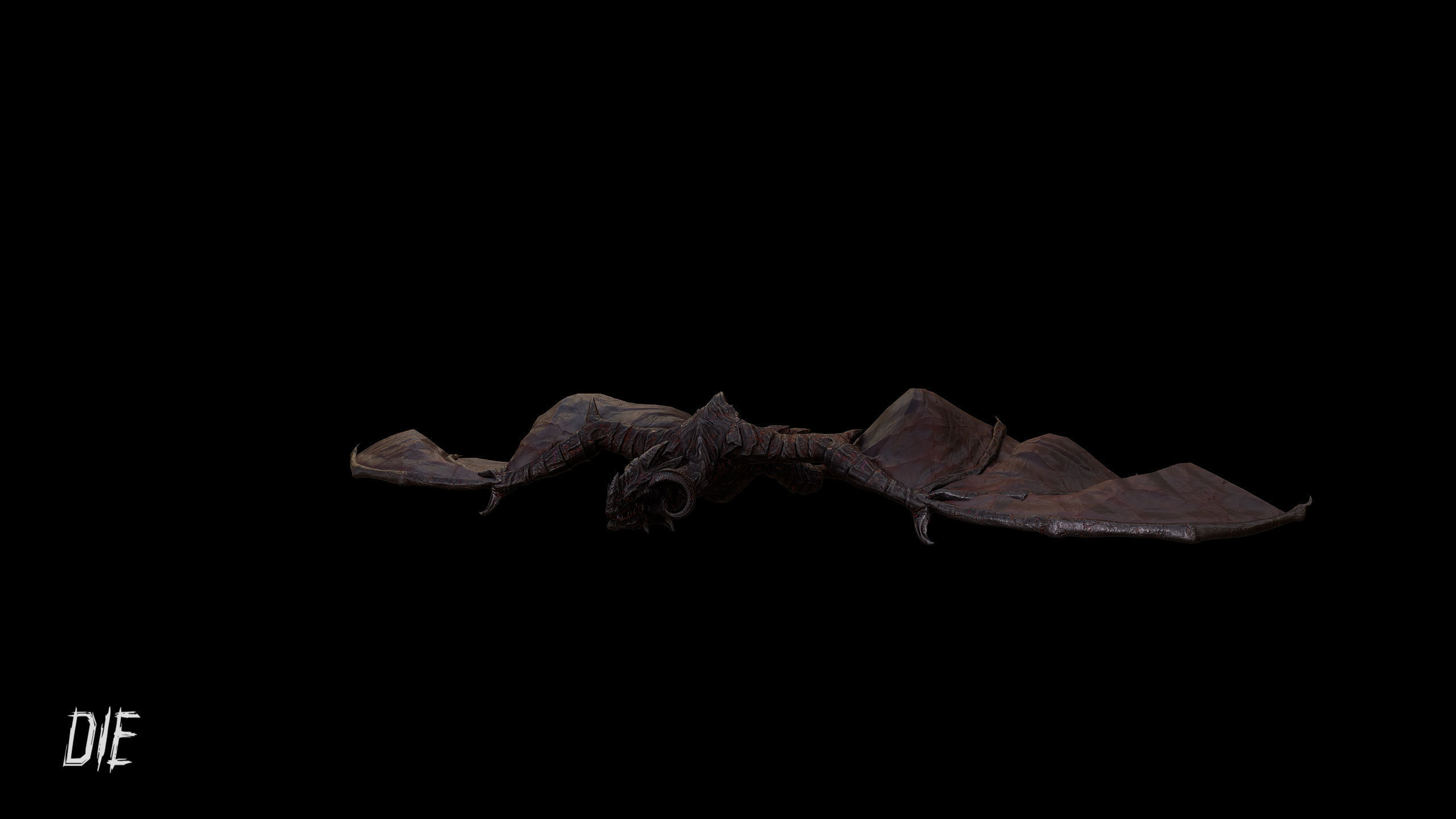 Hell Wyvern - Infernal Dragon Low-poly 3D model_34