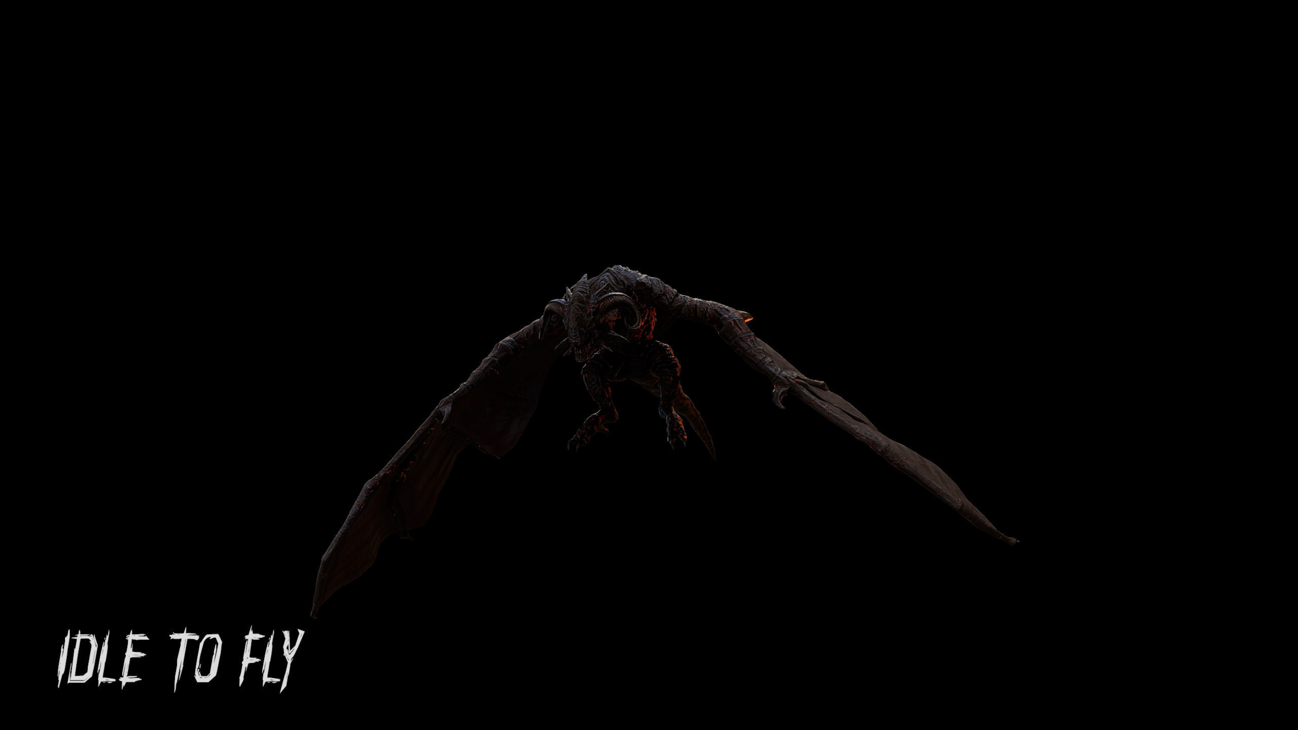 Hell Wyvern - Infernal Dragon Low-poly 3D model_28