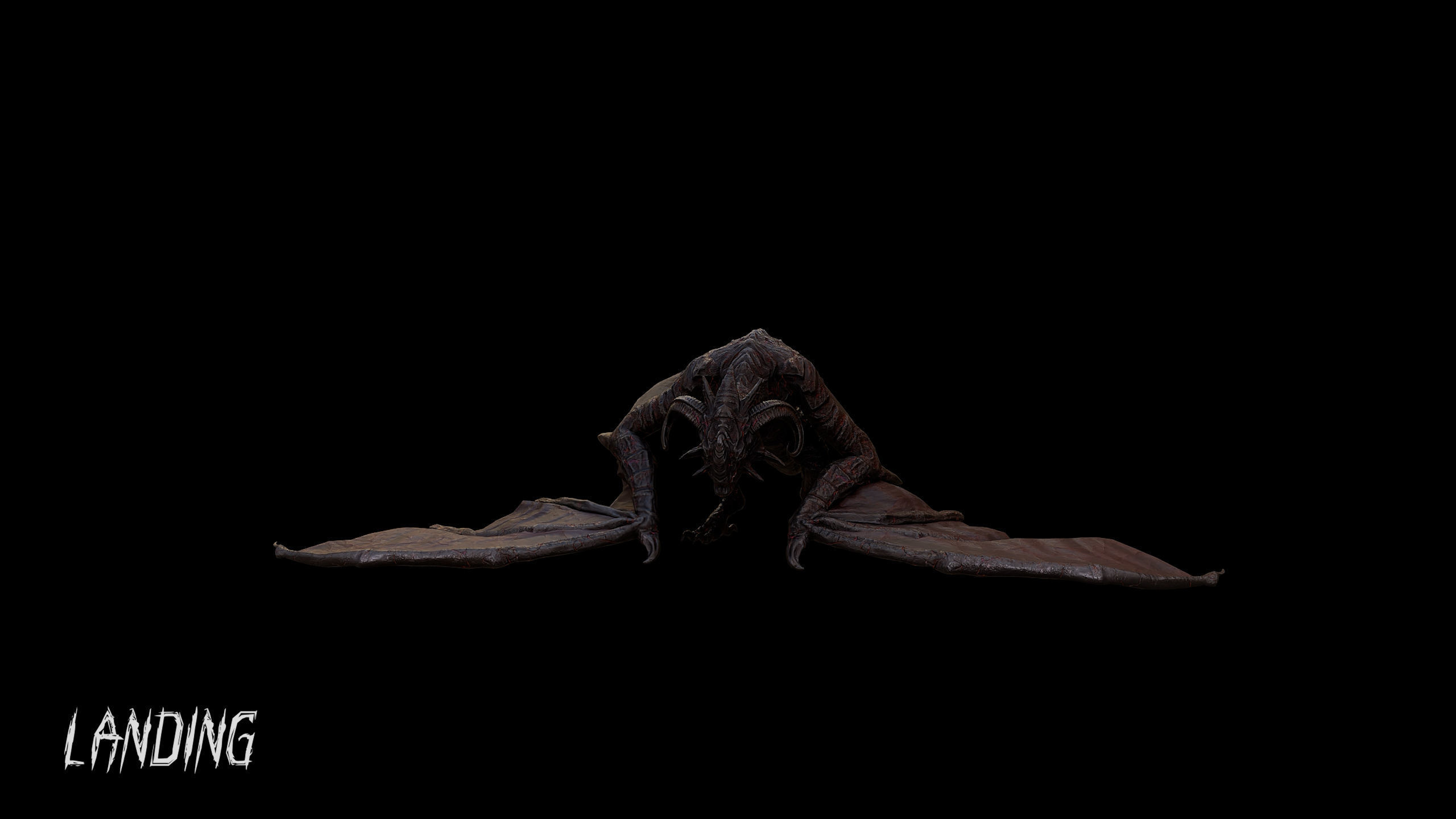 Hell Wyvern - Infernal Dragon Low-poly 3D model_35