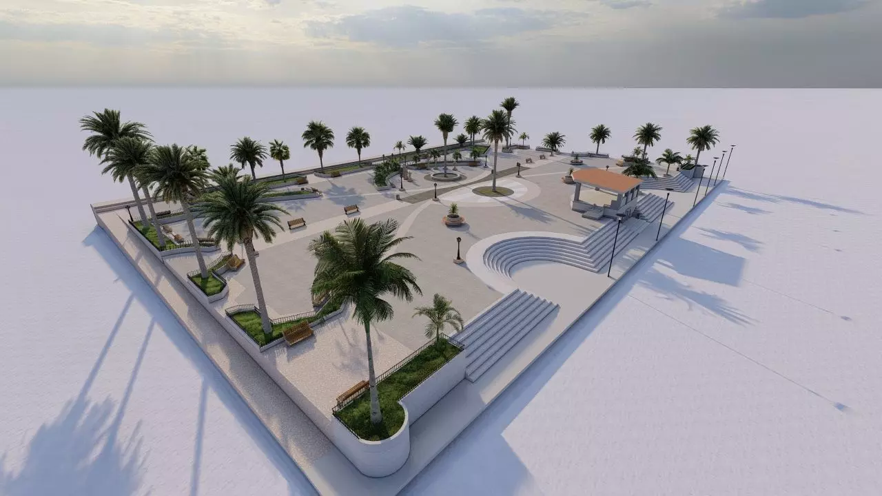 public park-Private Park Landscape 3D model_0