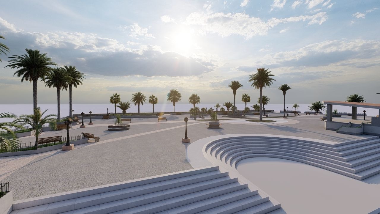 public park-Private Park Landscape 3D model_9