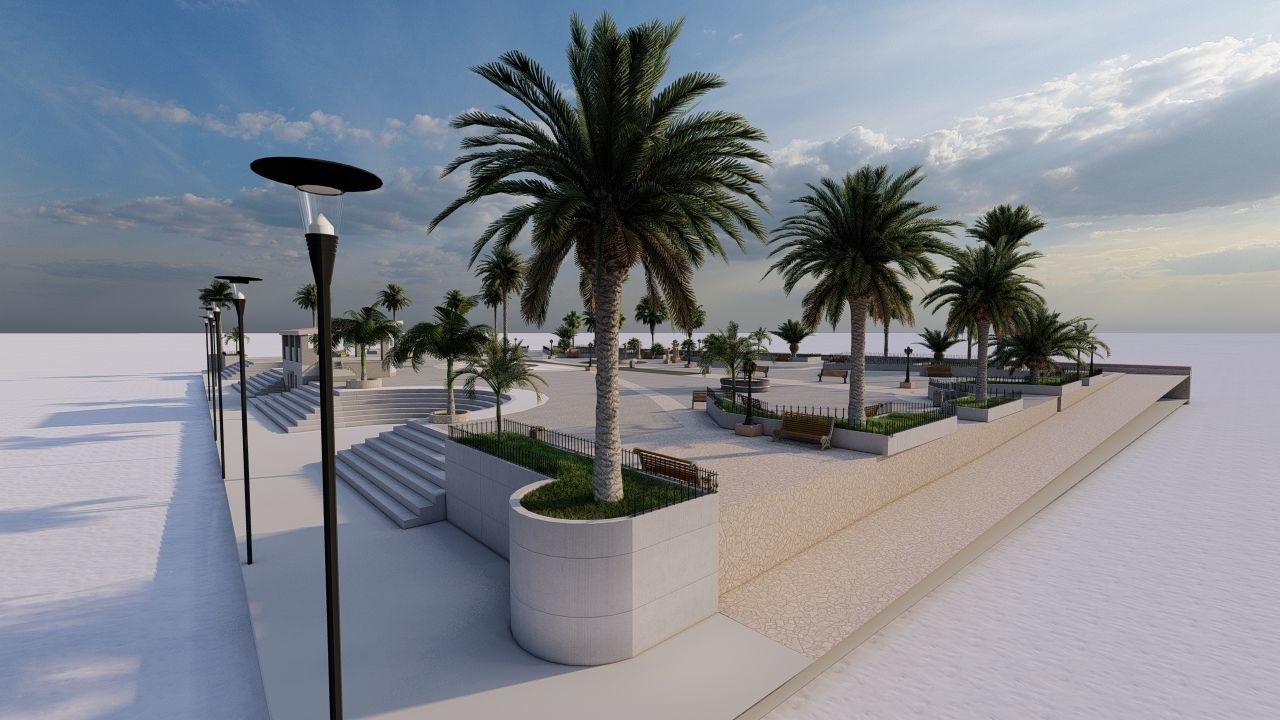 public park-Private Park Landscape 3D model_3