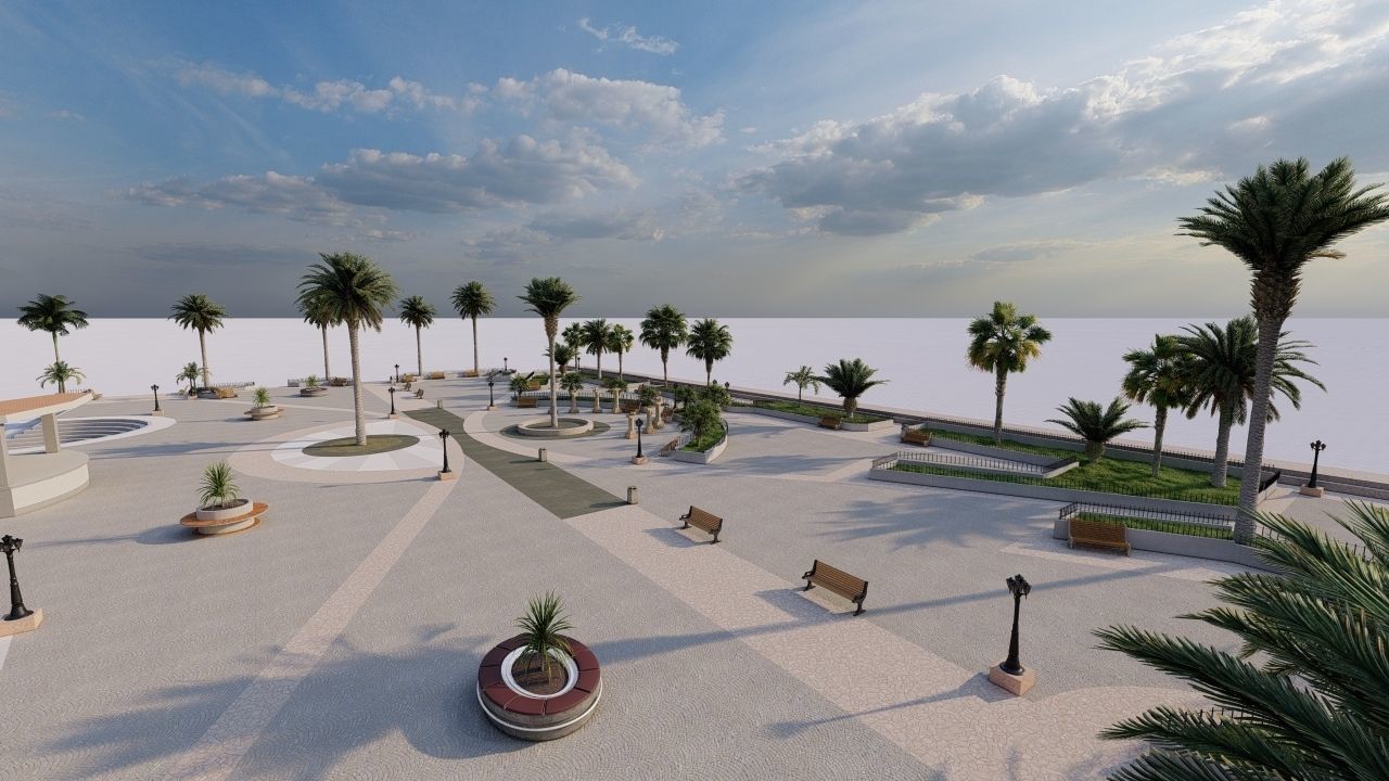 public park-Private Park Landscape 3D model_8