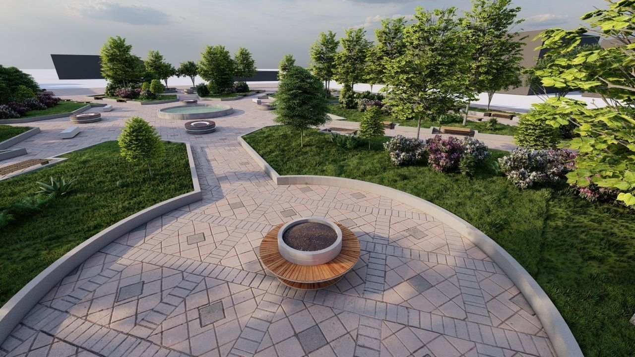 public park-Private Park Landscape 3D model_18