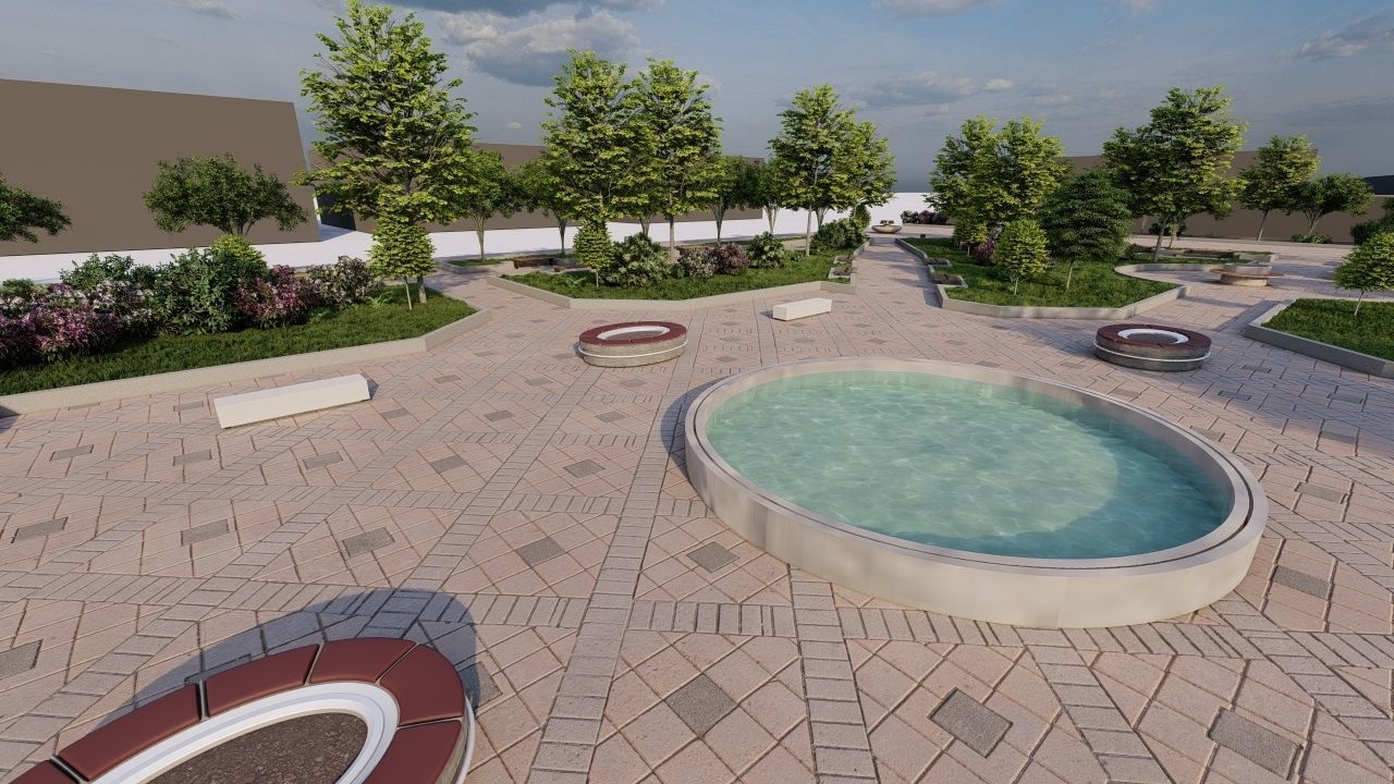 public park-Private Park Landscape 3D model_15