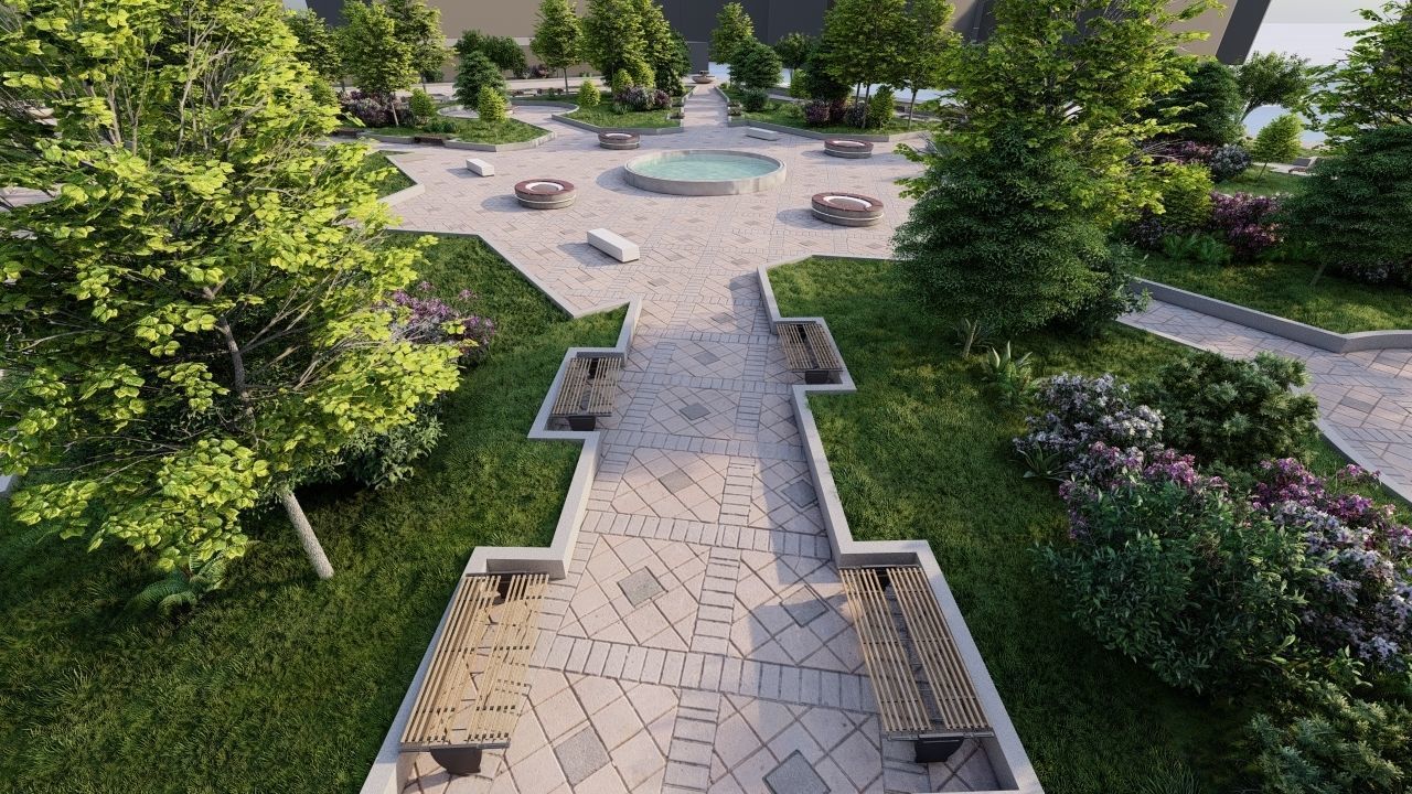 public park-Private Park Landscape 3D model_16