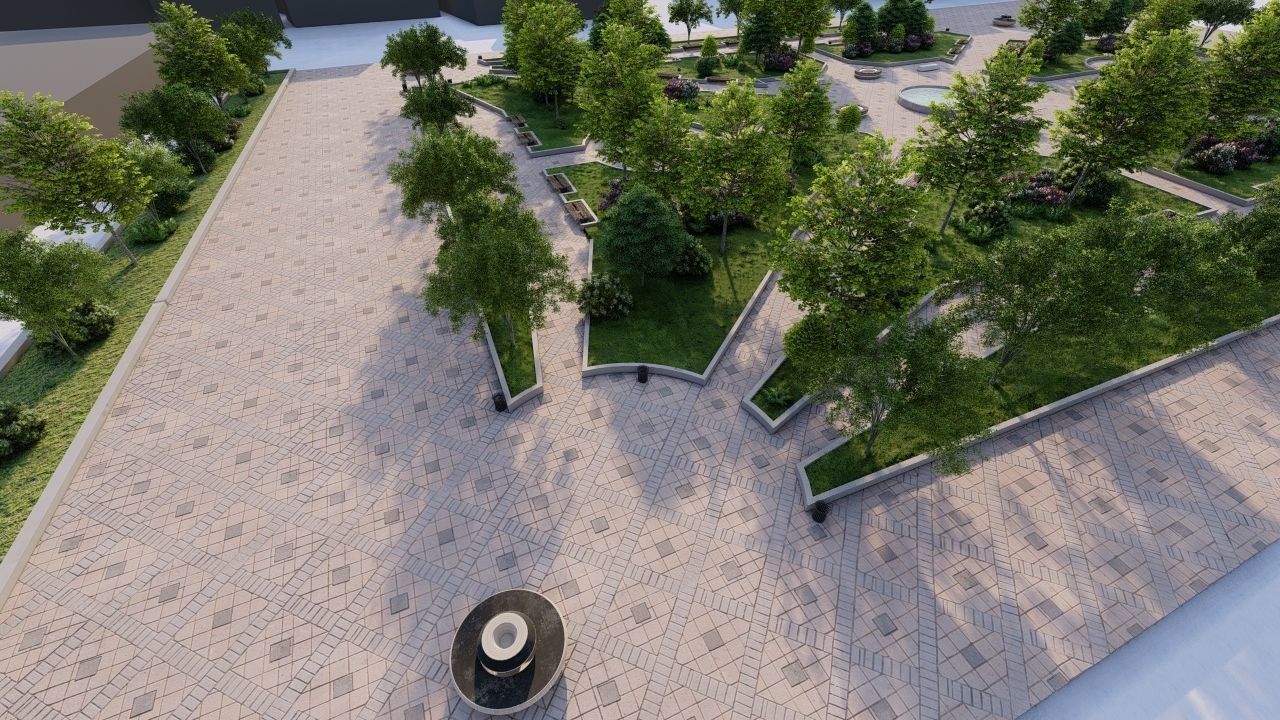 public park-Private Park Landscape 3D model_7
