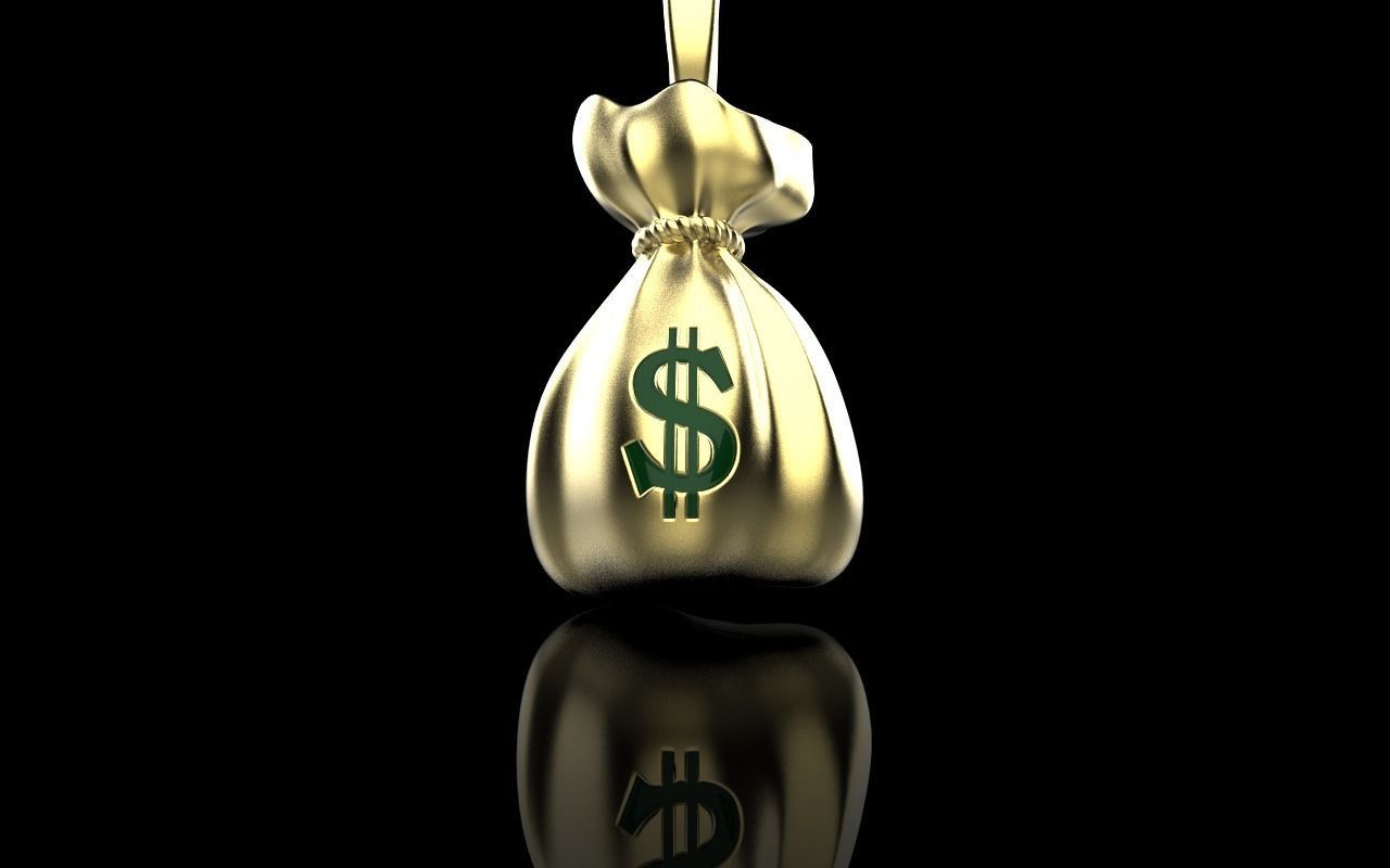 moneybag pendant with enamel model 665 3D print model_13