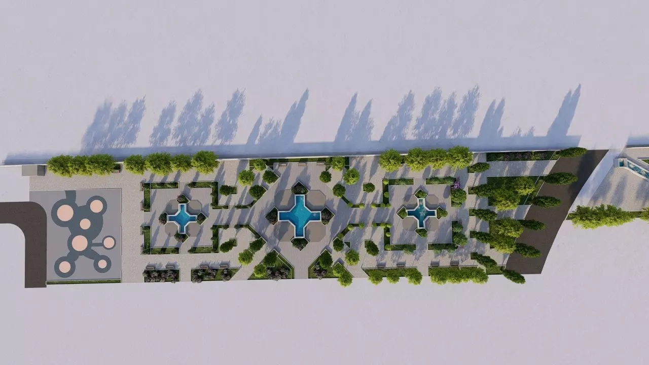 public park-Private Park Landscape 3D model