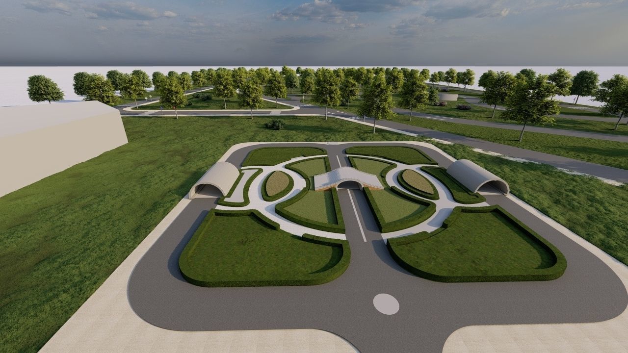 public park-Private Park Landscape 3D model_12