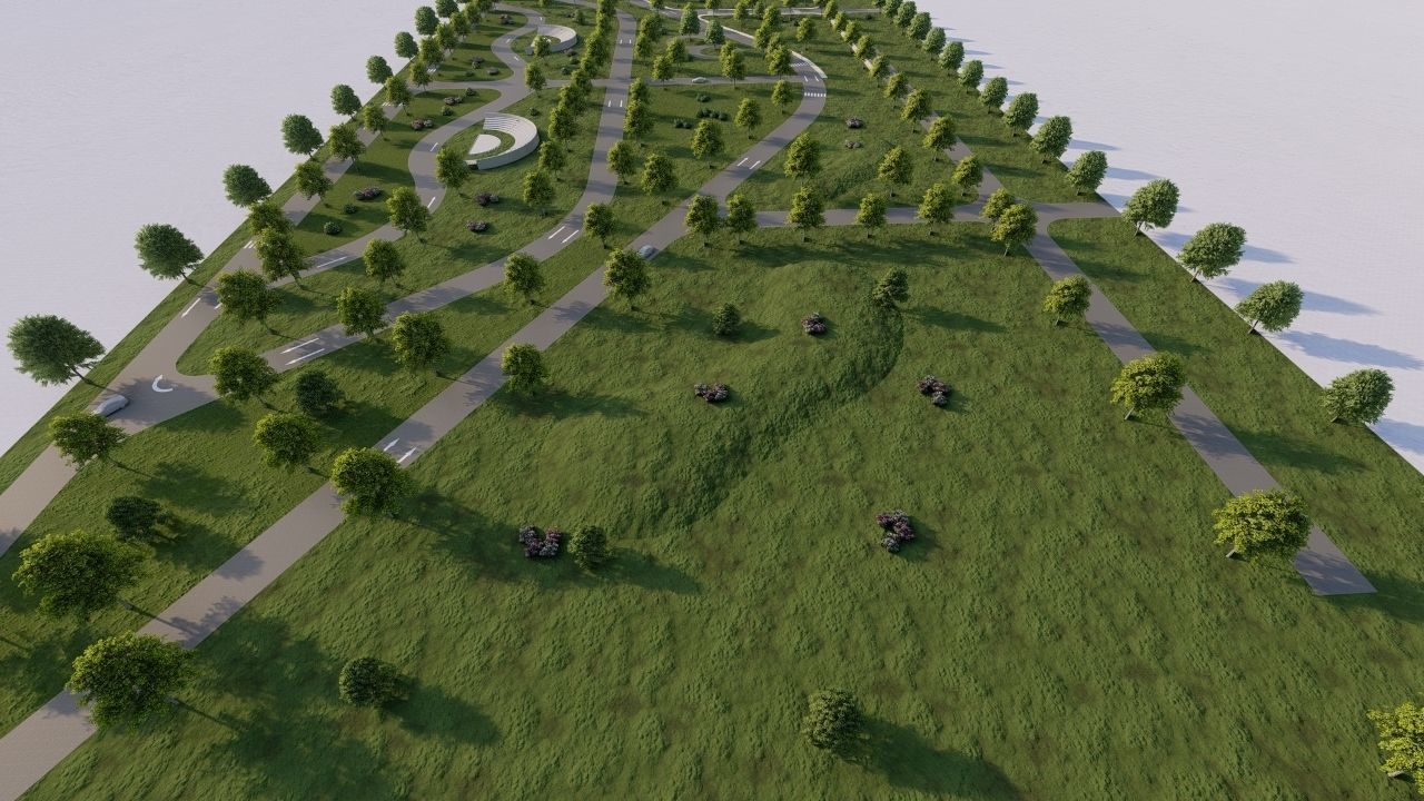 public park-Private Park Landscape 3D model_8