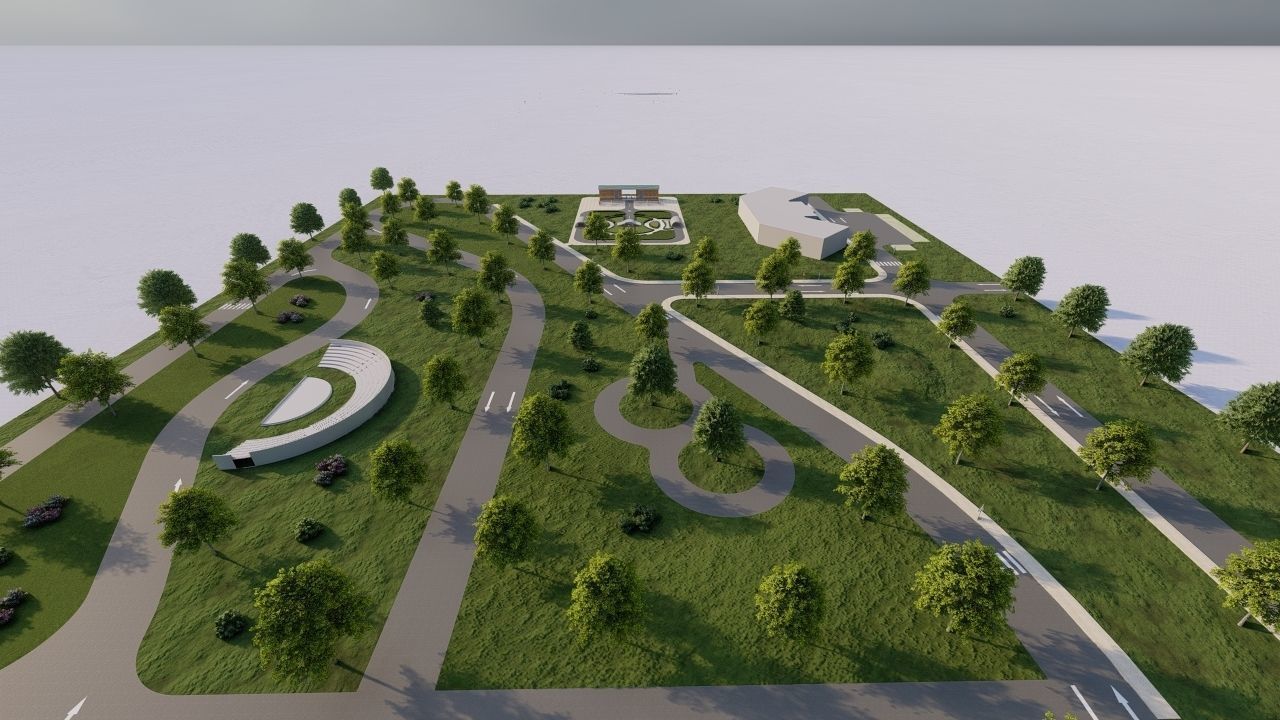 public park-Private Park Landscape 3D model_7