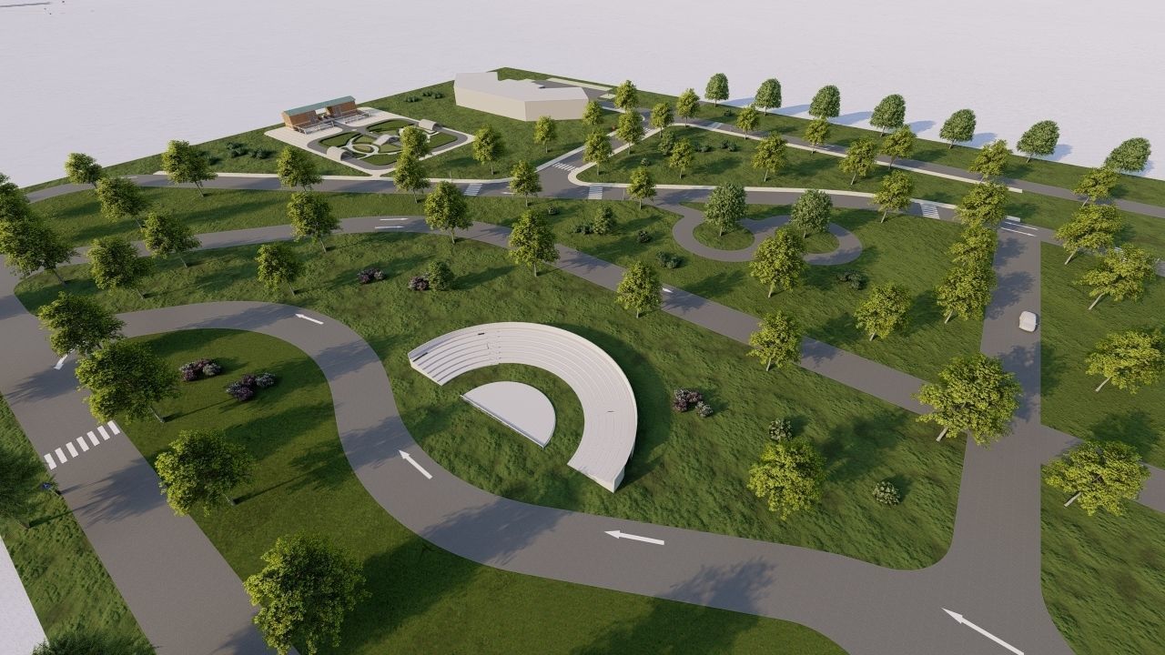 public park-Private Park Landscape 3D model_11
