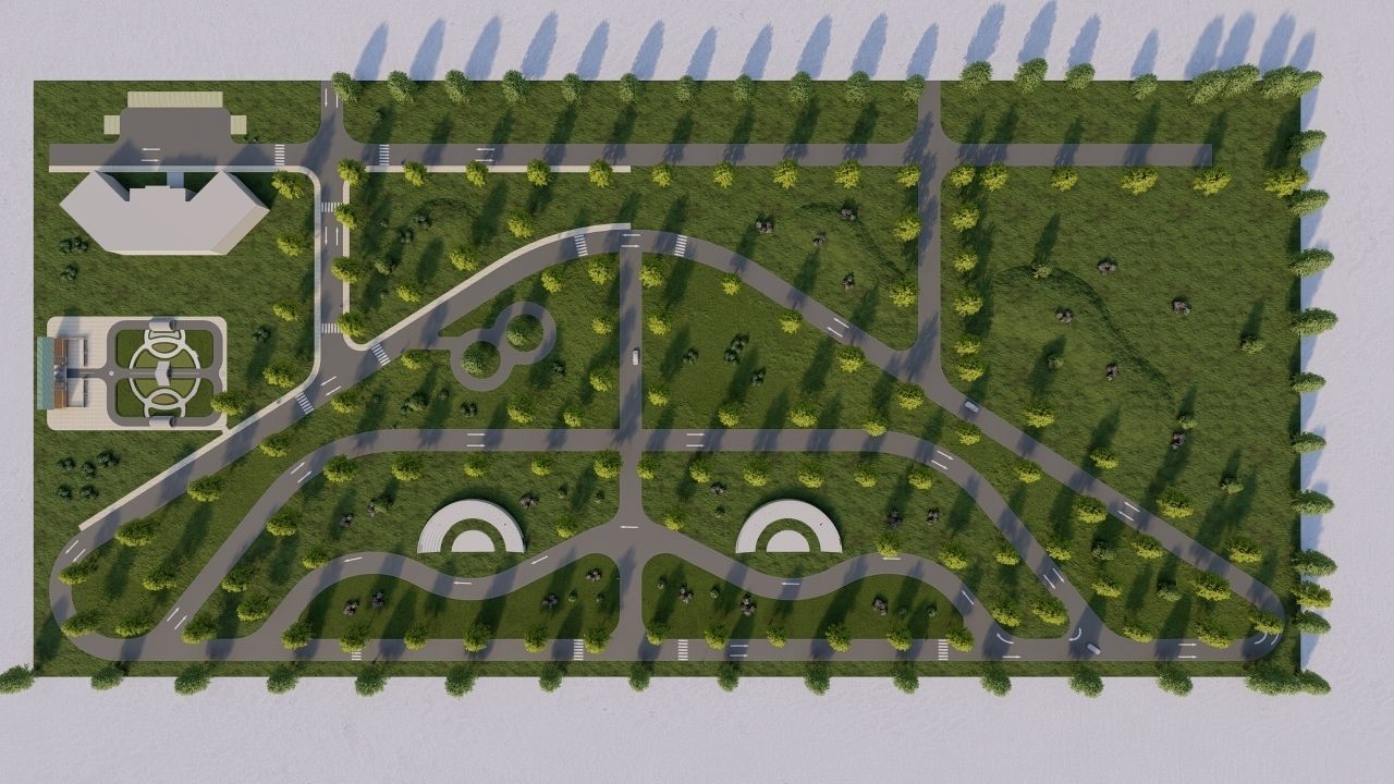 public park-Private Park Landscape 3D model_1