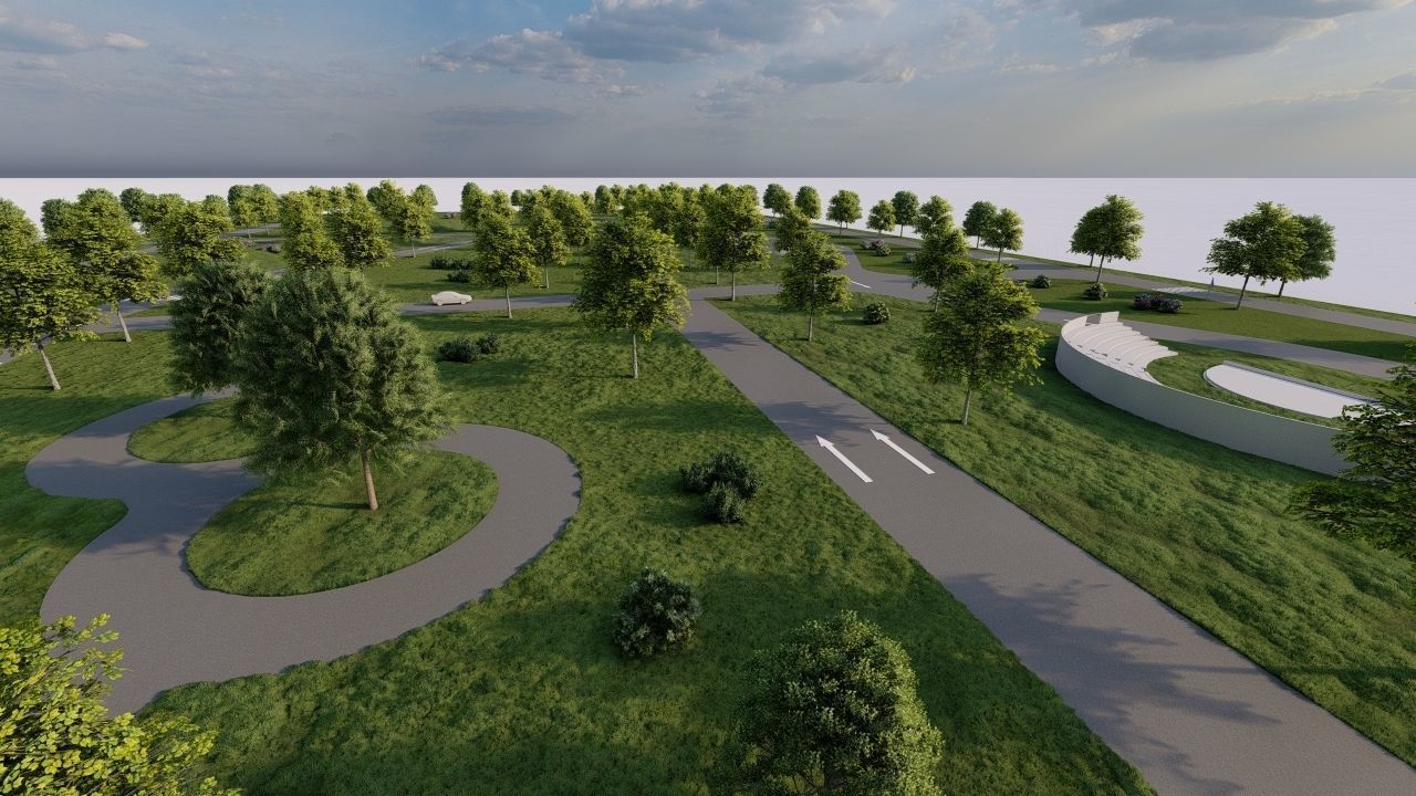 public park-Private Park Landscape 3D model_13