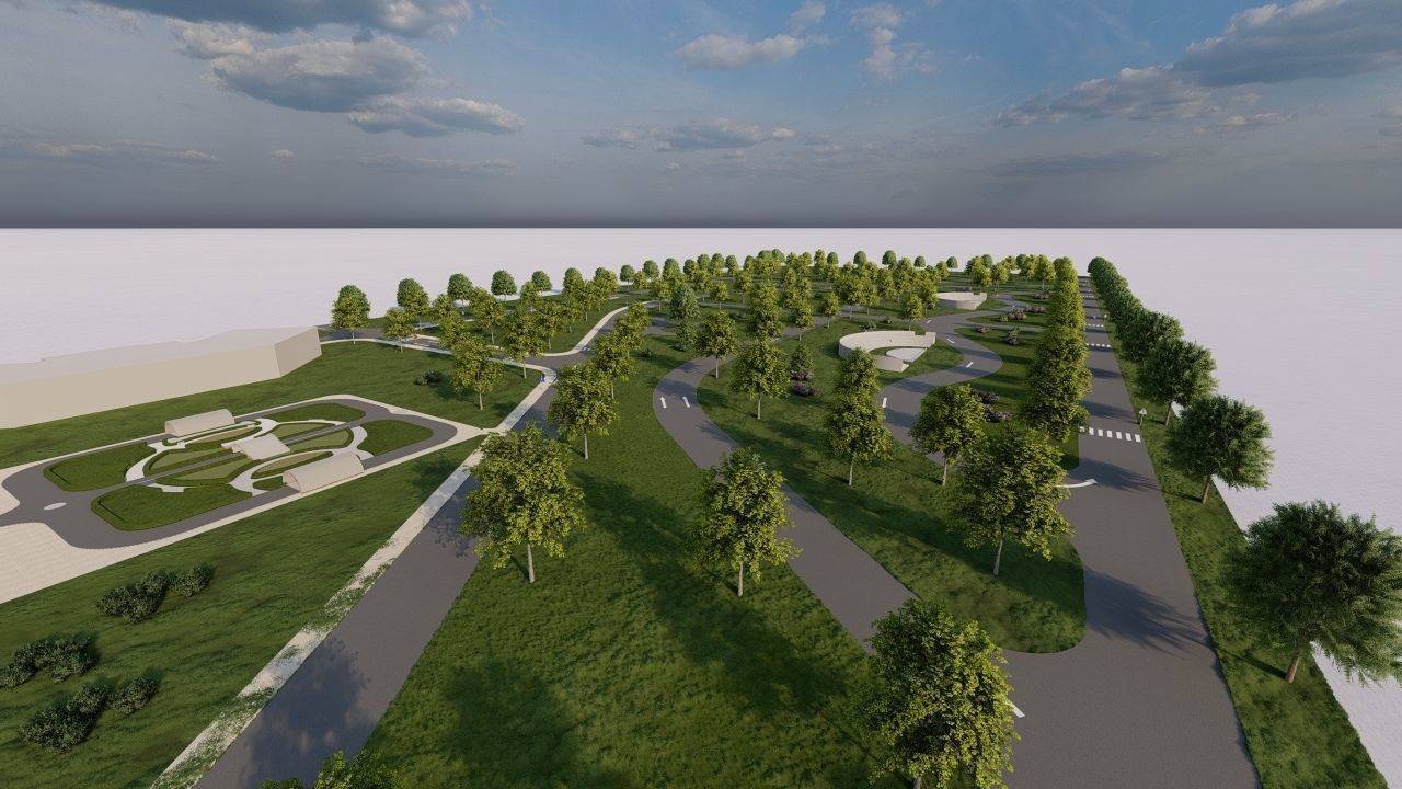 public park-Private Park Landscape 3D model_6