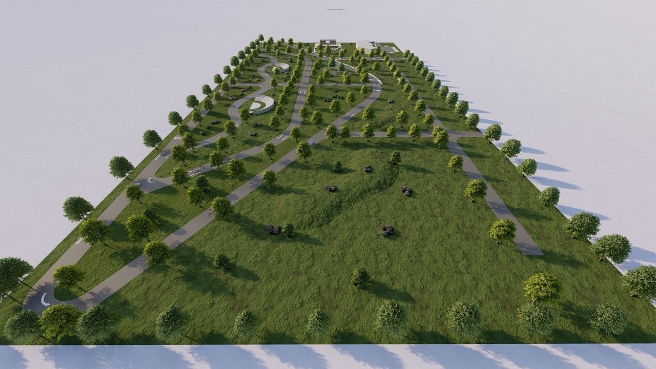 public park-Private Park Landscape 3D model_15