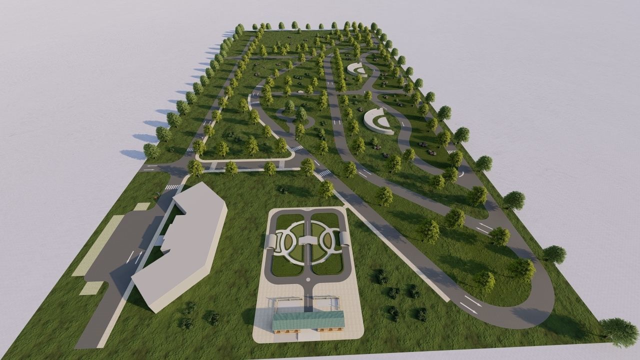 public park-Private Park Landscape 3D model_14