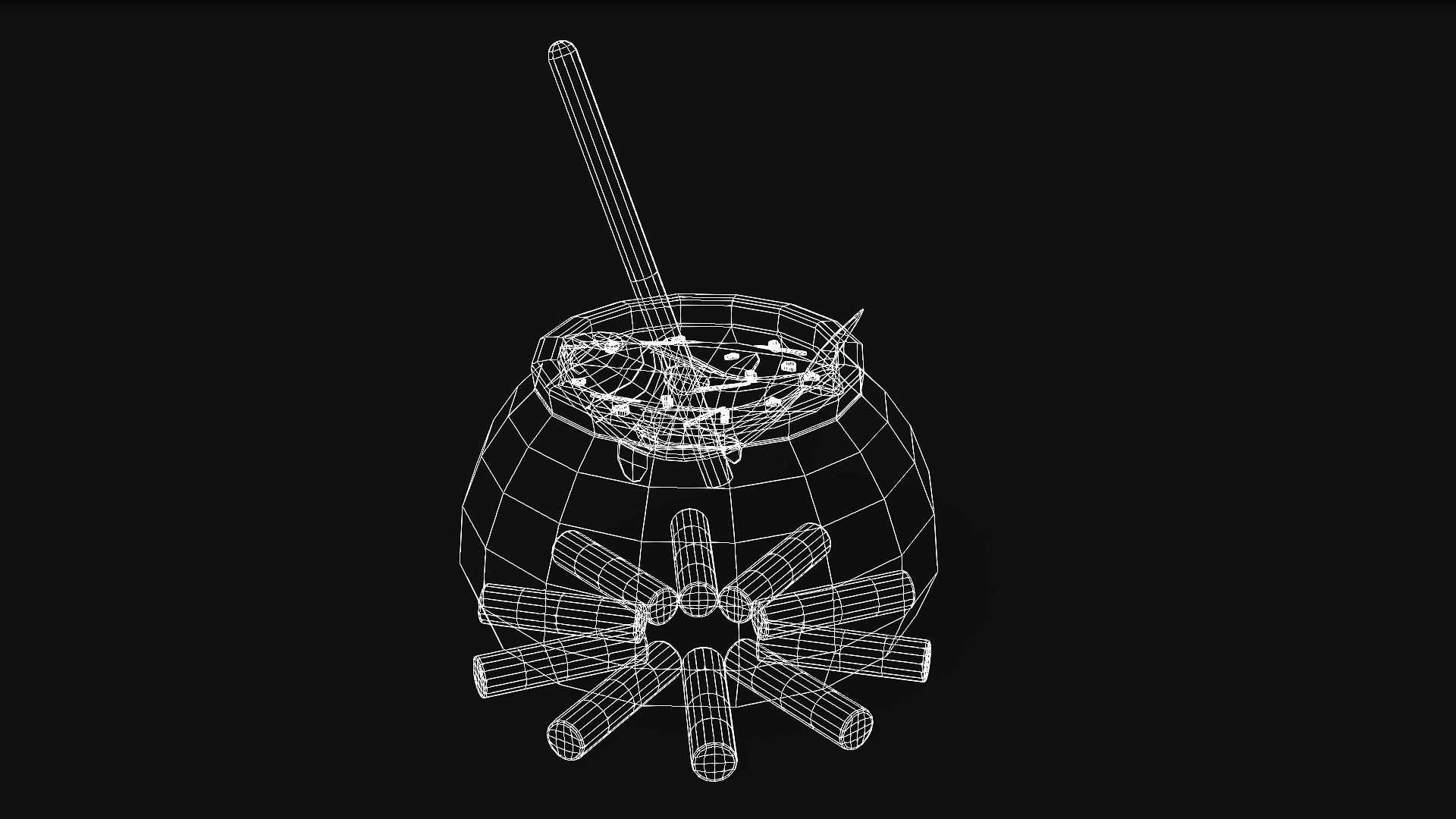 Witch Cauldron - Fish Soup Low-poly 3D model_1