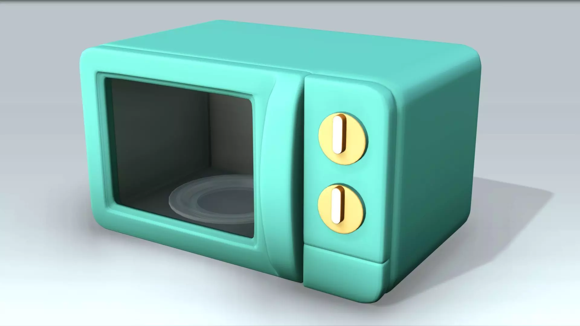 Microwave Oven Low-poly 3D model_0
