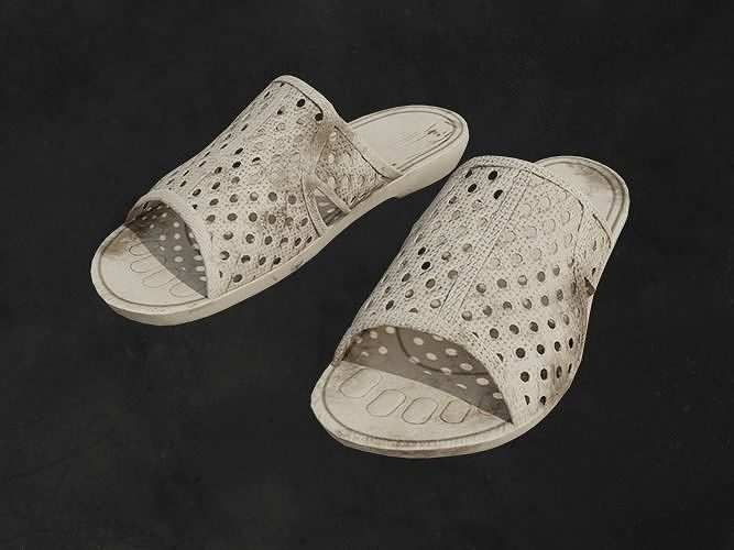 Flip flop realistic scandal footwear Low-poly 3D model
