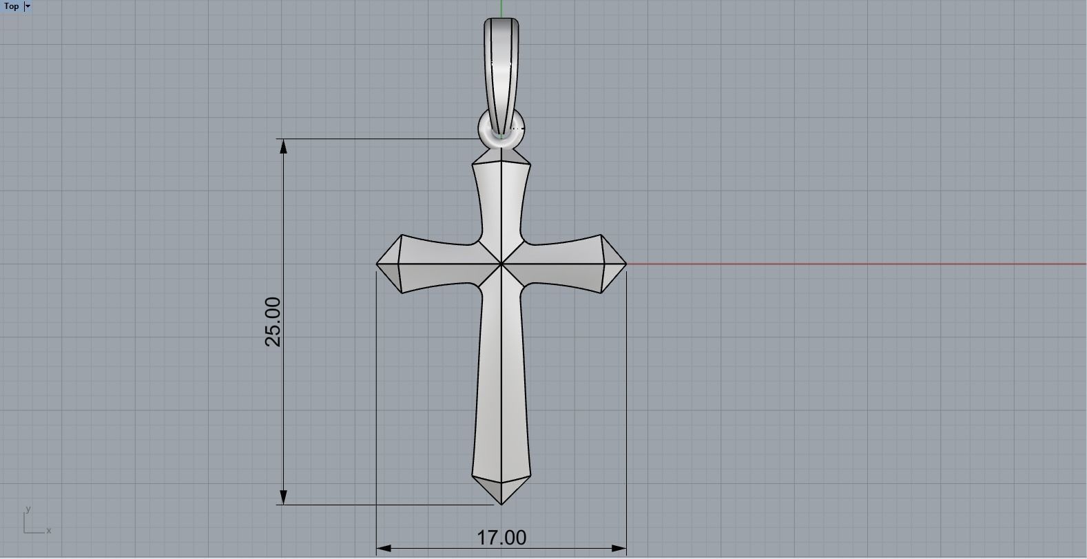 light weight simple cross model 539 3D print model_5