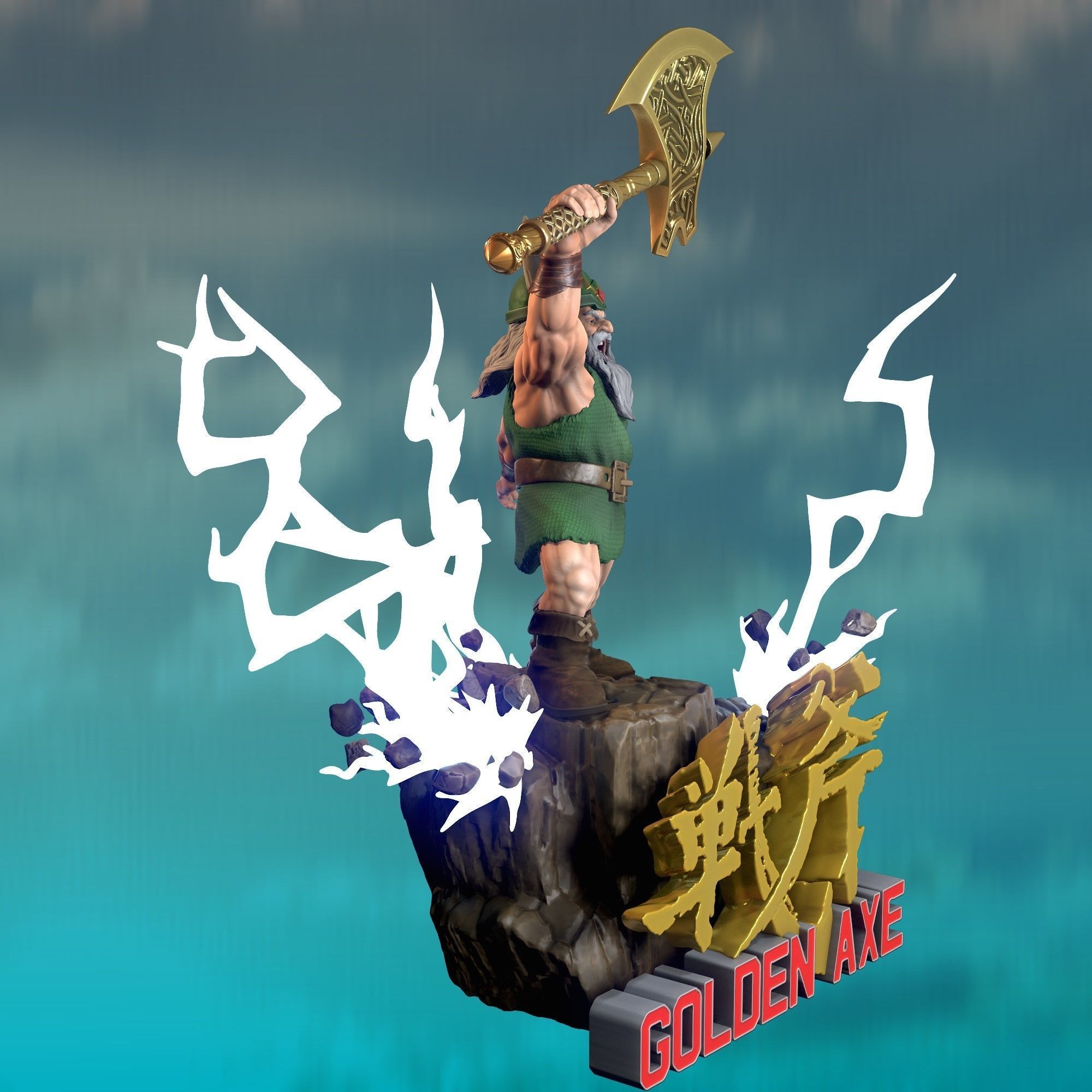 Gilius  Thunderhead Golden Axe  3D print model_1