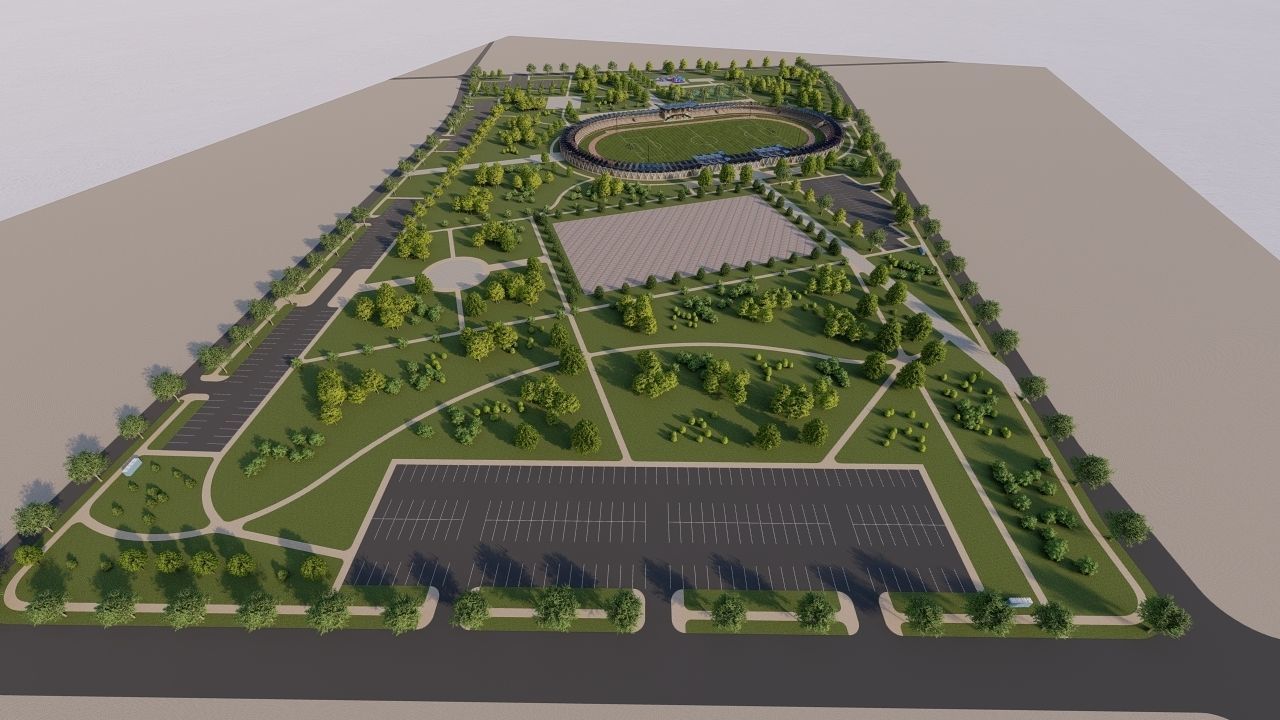 Master park-public park-Private Park Landscape 3D model_13