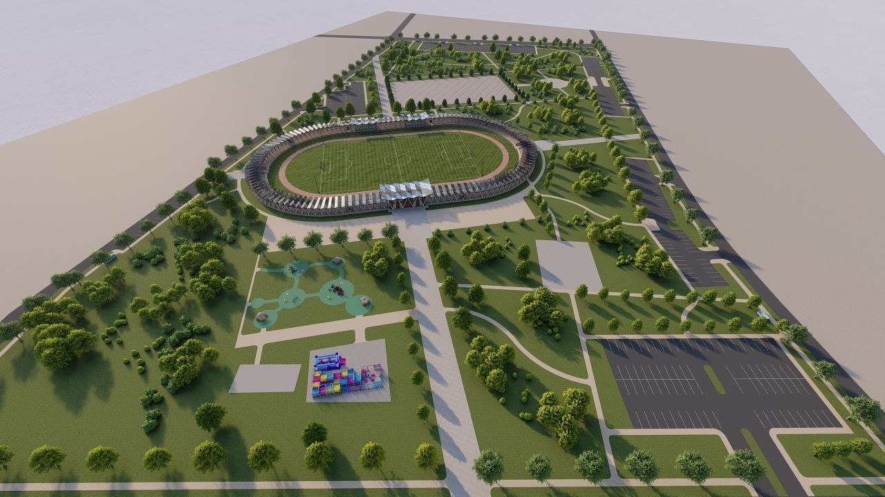 Master park-public park-Private Park Landscape 3D model_16