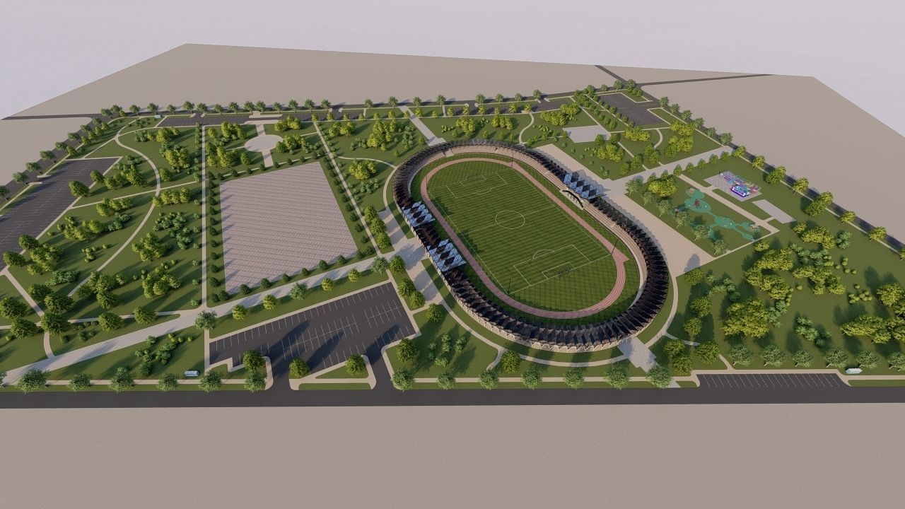 Master park-public park-Private Park Landscape 3D model_14