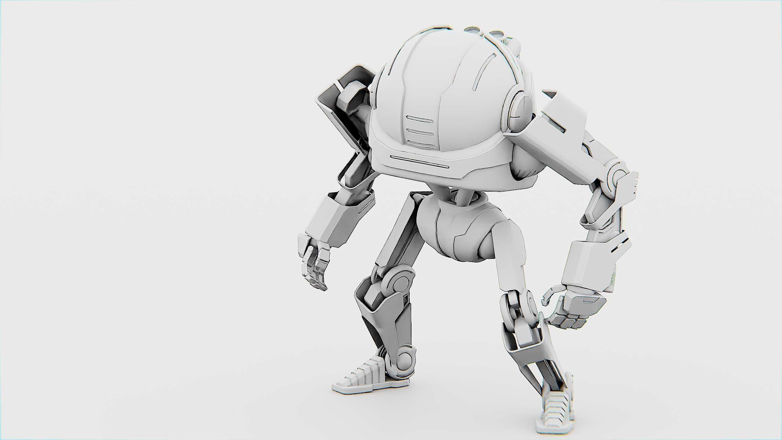 DROID Y-50 Rigged for Unreal Engine - Unity - MIXAMO 3D model_32
