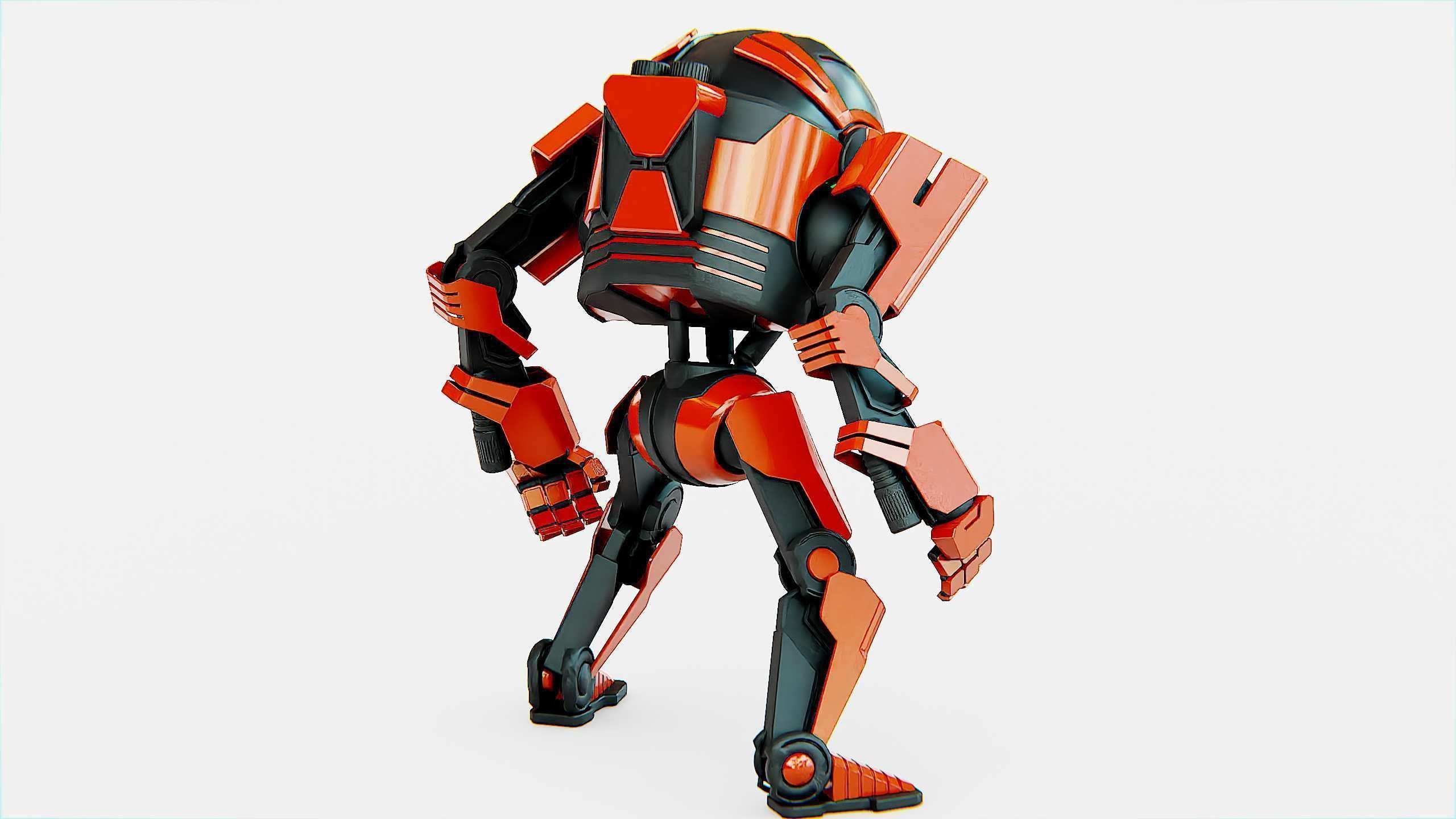 DROID Y-50 Rigged for Unreal Engine - Unity - MIXAMO 3D model_10