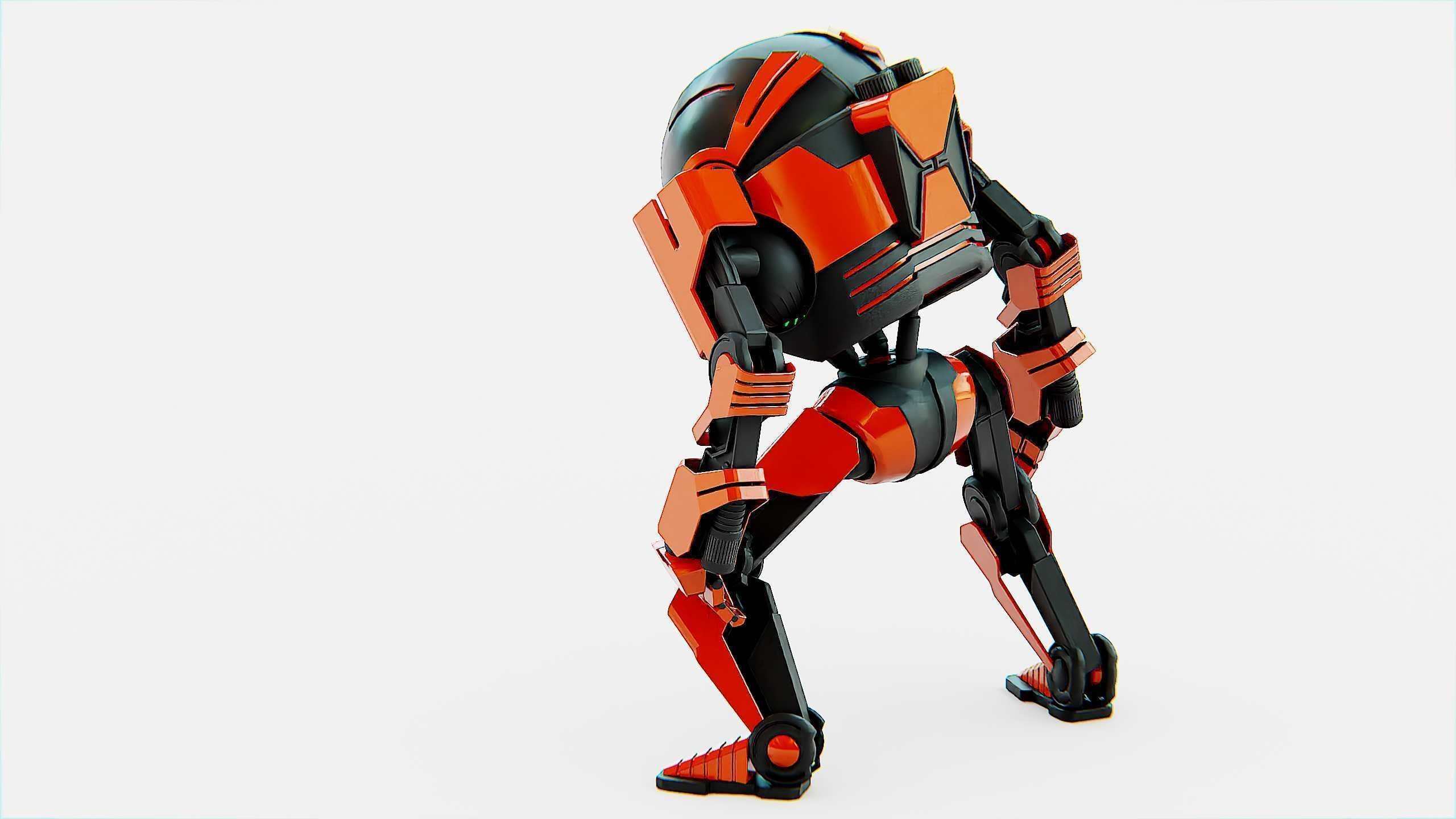 DROID Y-50 Rigged for Unreal Engine - Unity - MIXAMO 3D model_16