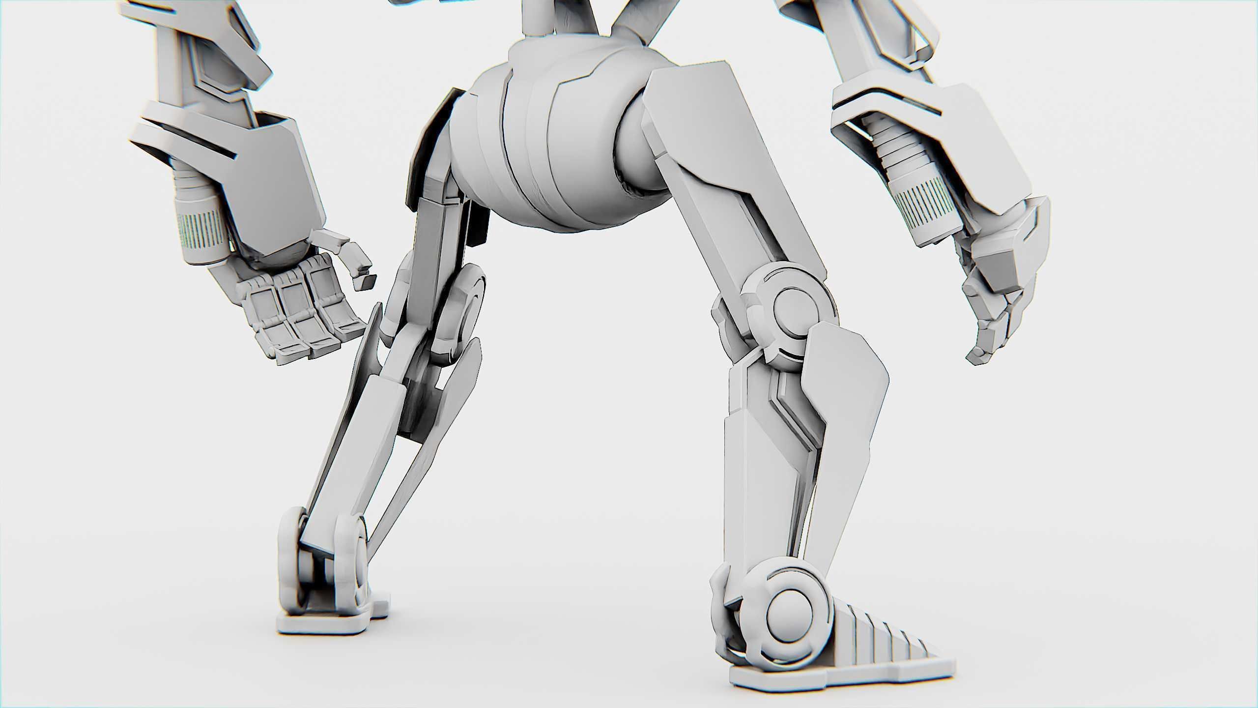 DROID Y-50 Rigged for Unreal Engine - Unity - MIXAMO 3D model_35